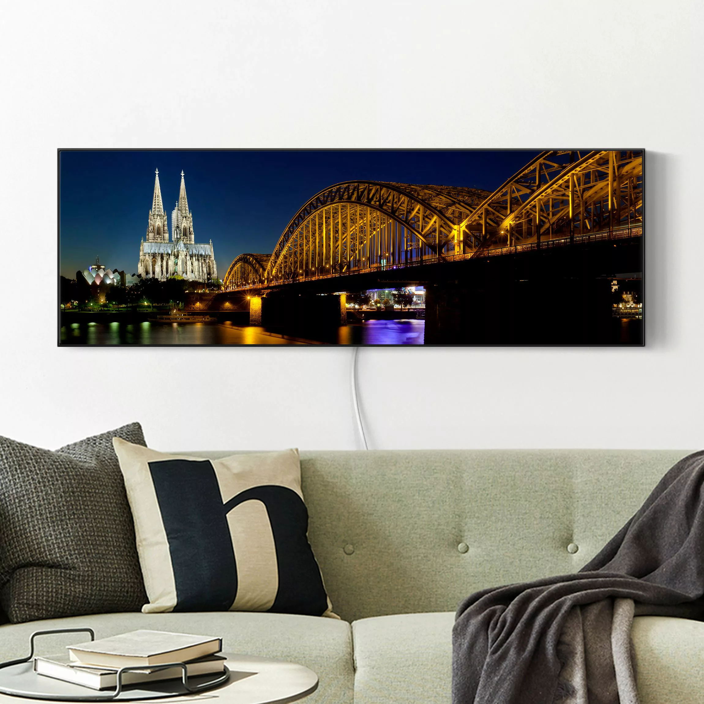 LED-Wechselbild Köln bei Nacht günstig online kaufen