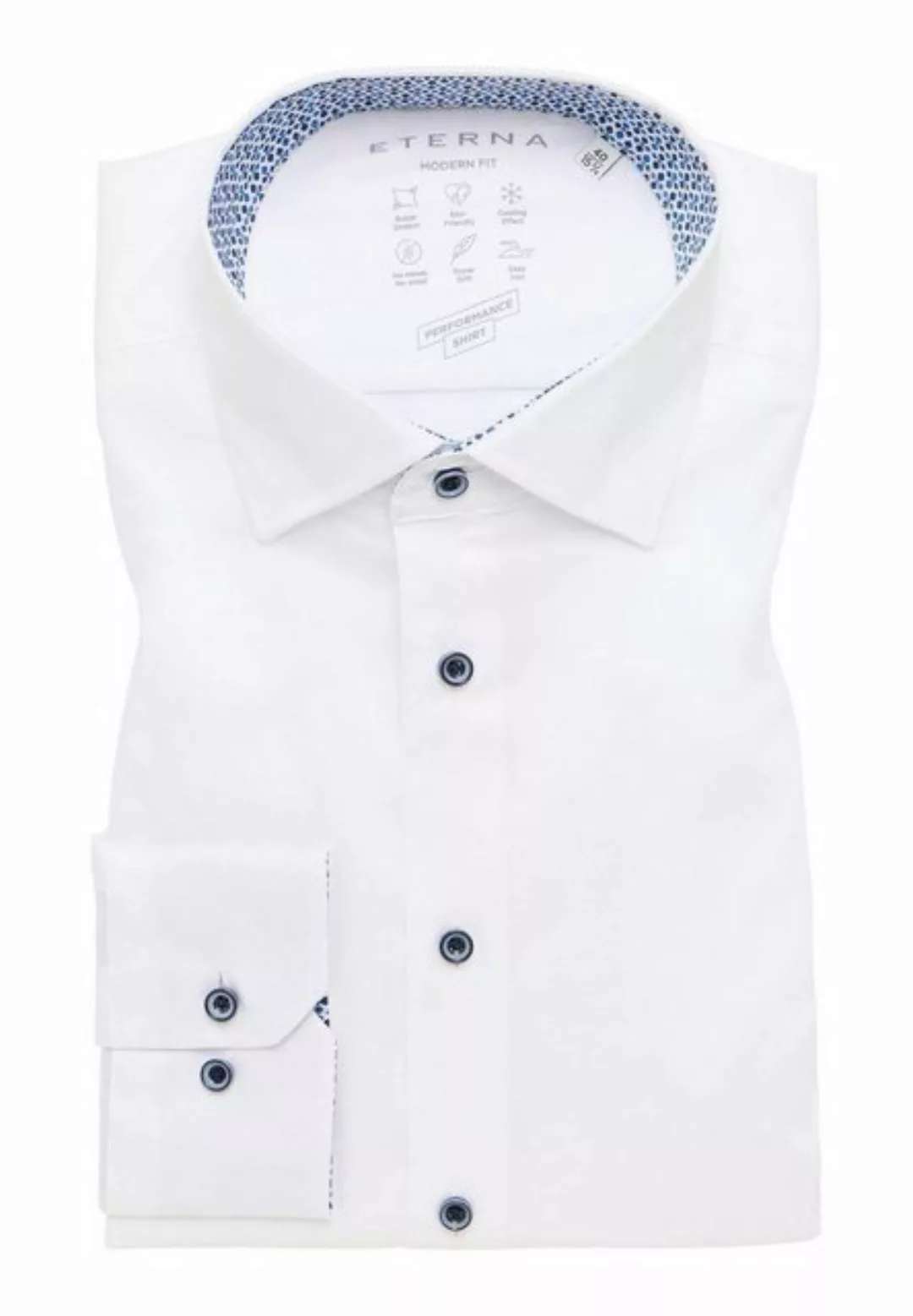 Eterna Blusenshirt Hemd 4084 X14K, weiss günstig online kaufen