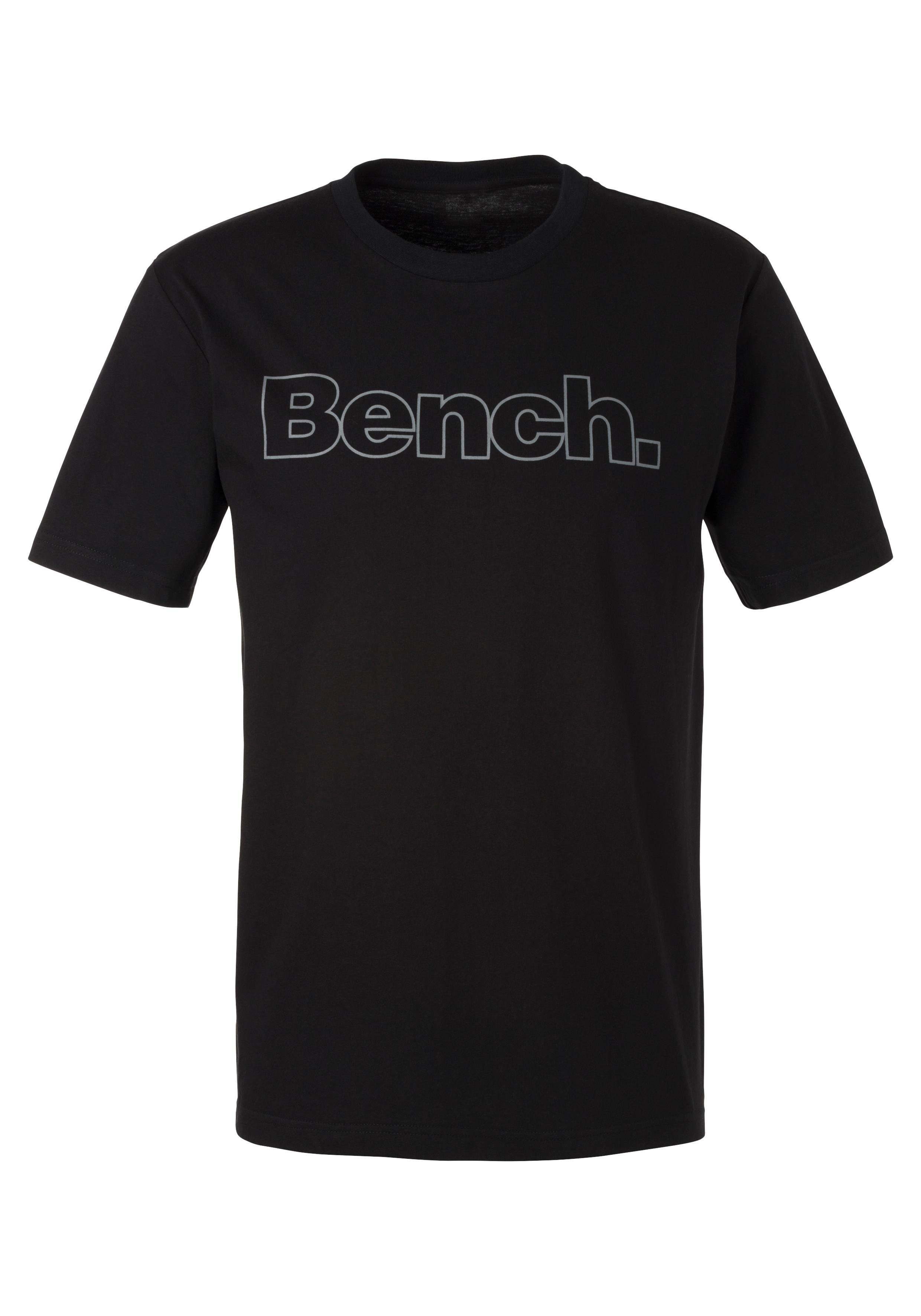 Bench. Loungewear T-Shirt, (2 tlg.), Shirt mit Logoprint, Basicshirt mit Ru günstig online kaufen