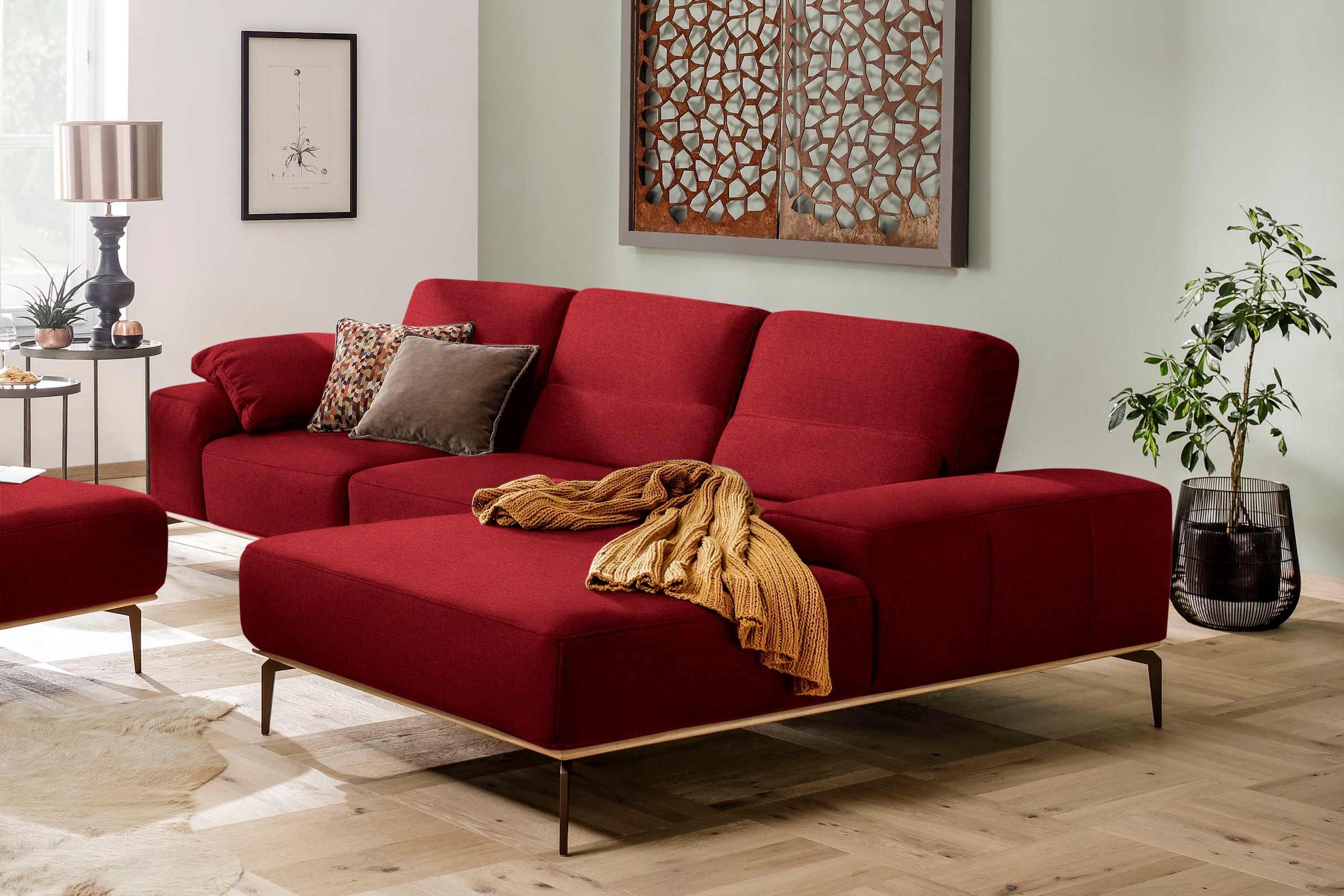 W.SCHILLIG Ecksofa "run, Designsofa mit tollem Sitzkomfort, L-Form", mit Ho günstig online kaufen