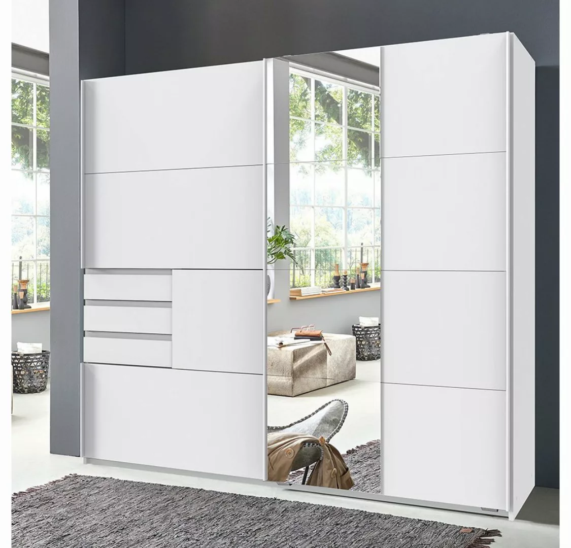 Lomadox Schwebetürenschrank BREGENZ-43 Schlafzimmer mit 3 Schubkästen und S günstig online kaufen