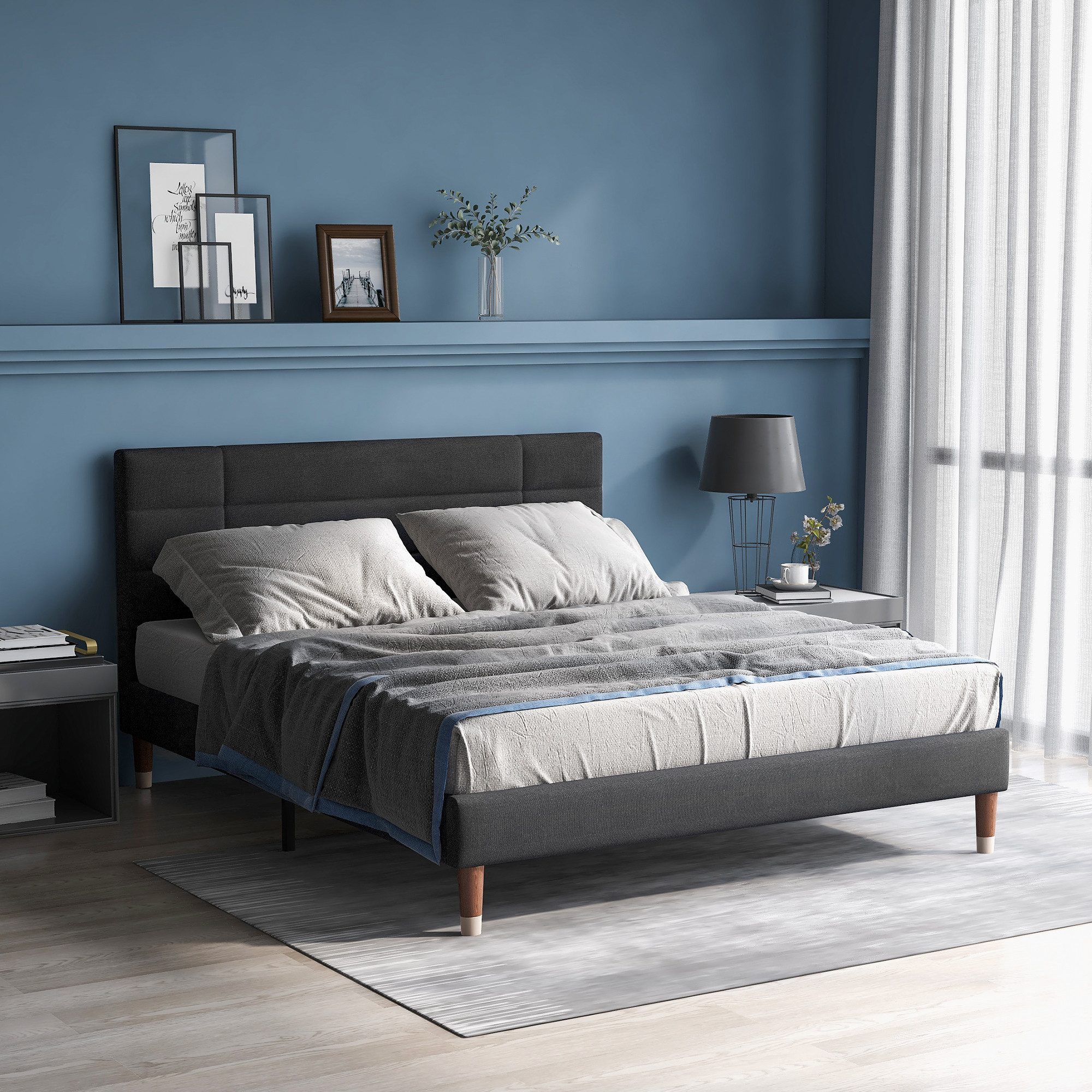 STILVORA Polsterbett 140x200 Doppelbett mit gepolsteres günstig online kaufen