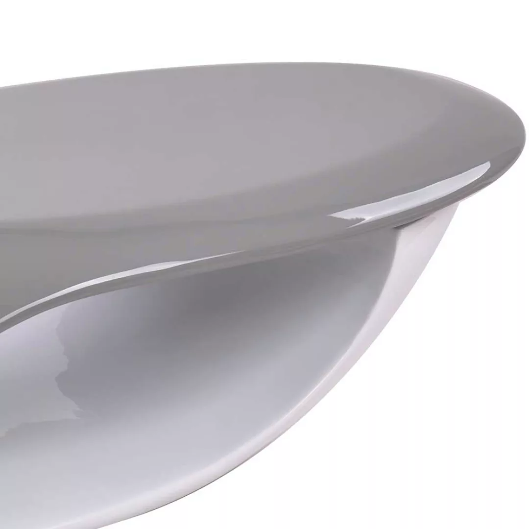 Design Wohnzimmer Tisch aus Fiberglas Grau und Weiß günstig online kaufen