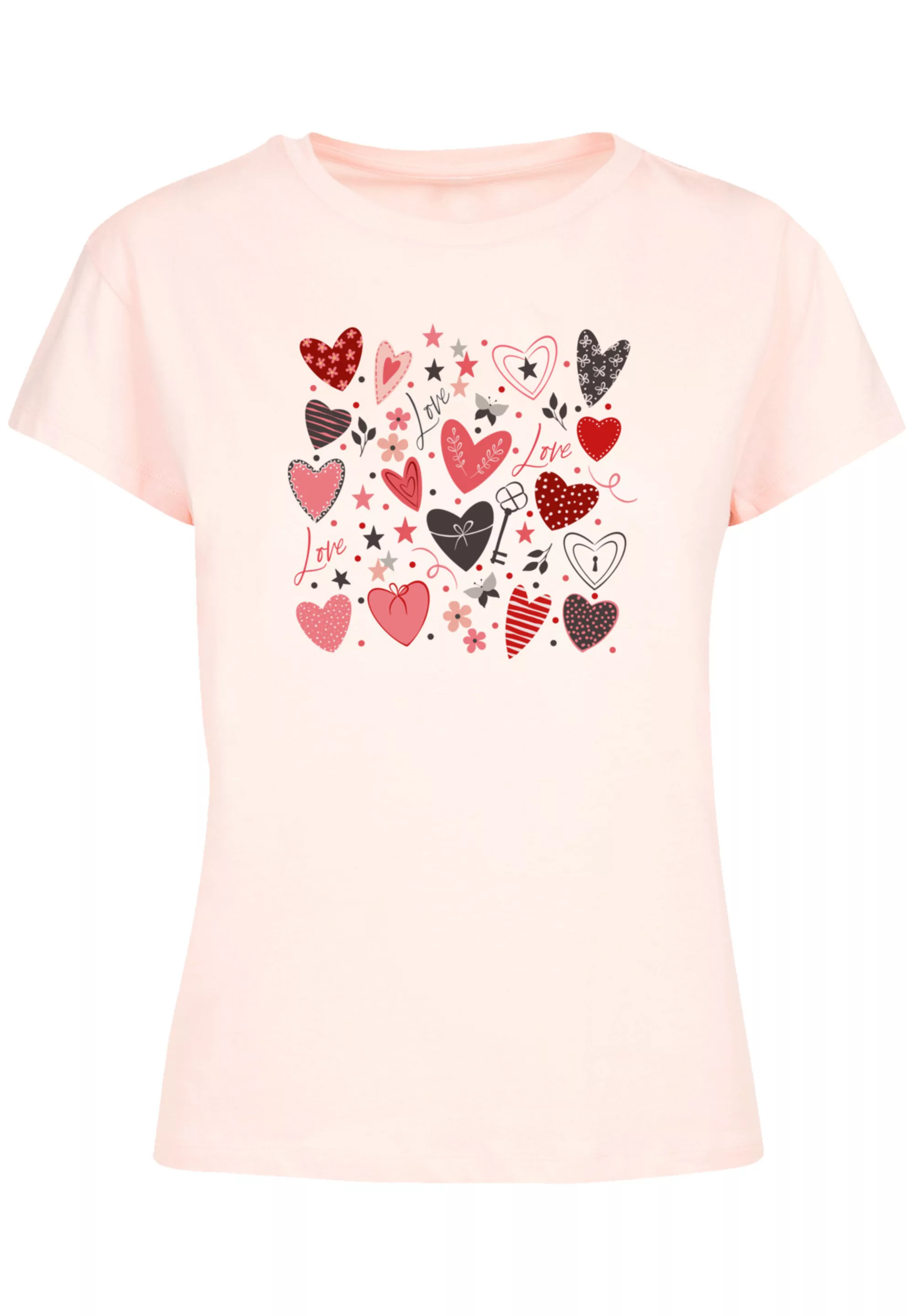 F4NT4STIC T-Shirt "Cute Herzen Variety Valentinstag", Premium Qualität günstig online kaufen