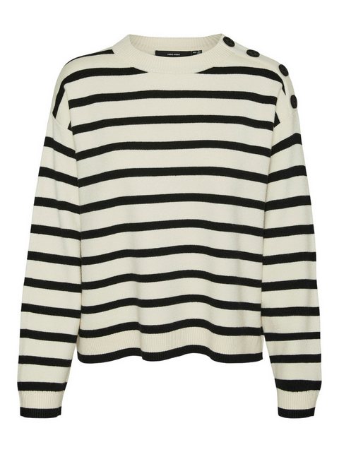 Vero Moda Rundhalspullover VMSABA LS O-NECK BUTTON PULLOVER GA NOOS günstig online kaufen