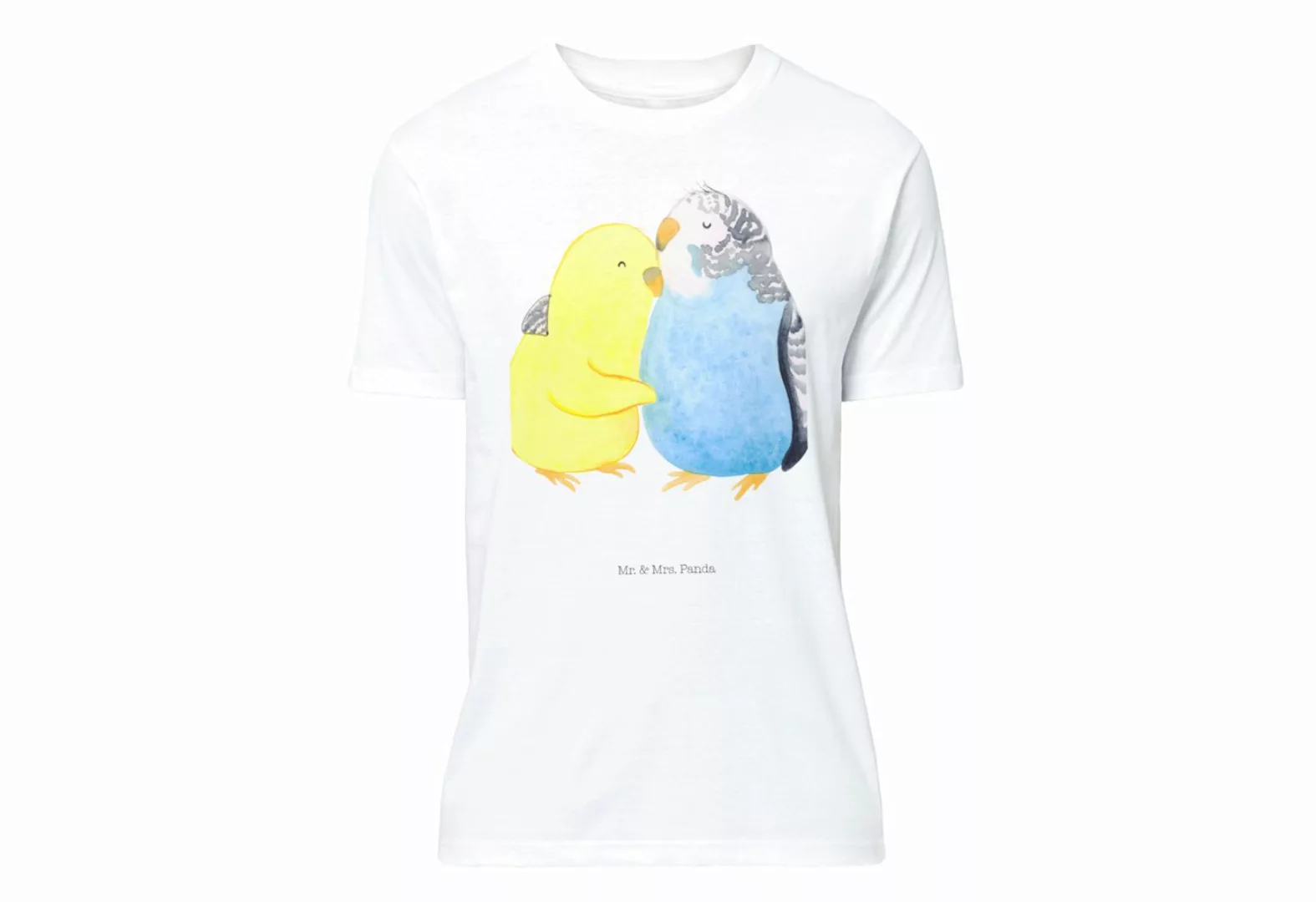 Mr. & Mrs. Panda T-Shirt Wellensittich Liebe - Weiß - Geschenk, Jubiläum, V günstig online kaufen