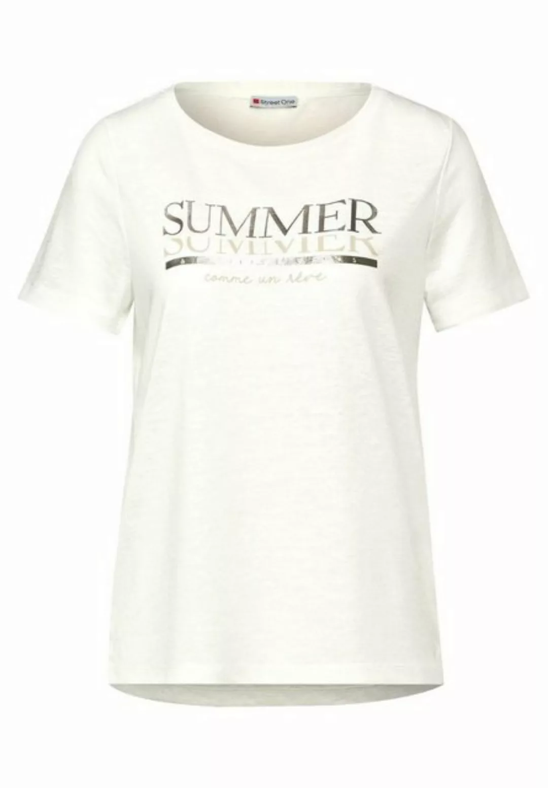 STREET ONE T-Shirt LS_partprint shirt w.short sle günstig online kaufen