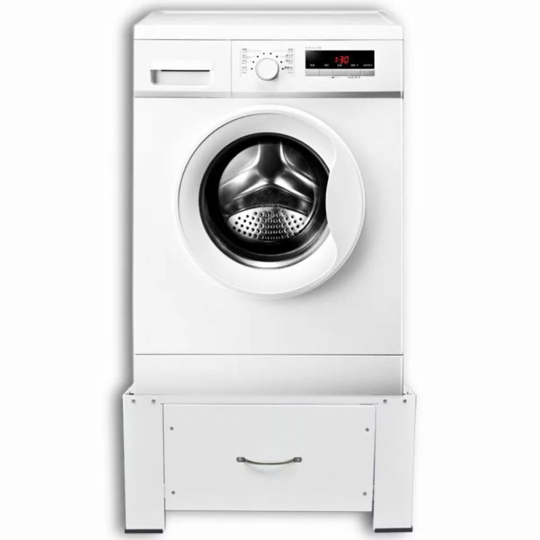 Waschmaschinensockel Mit Schublade Weiß günstig online kaufen