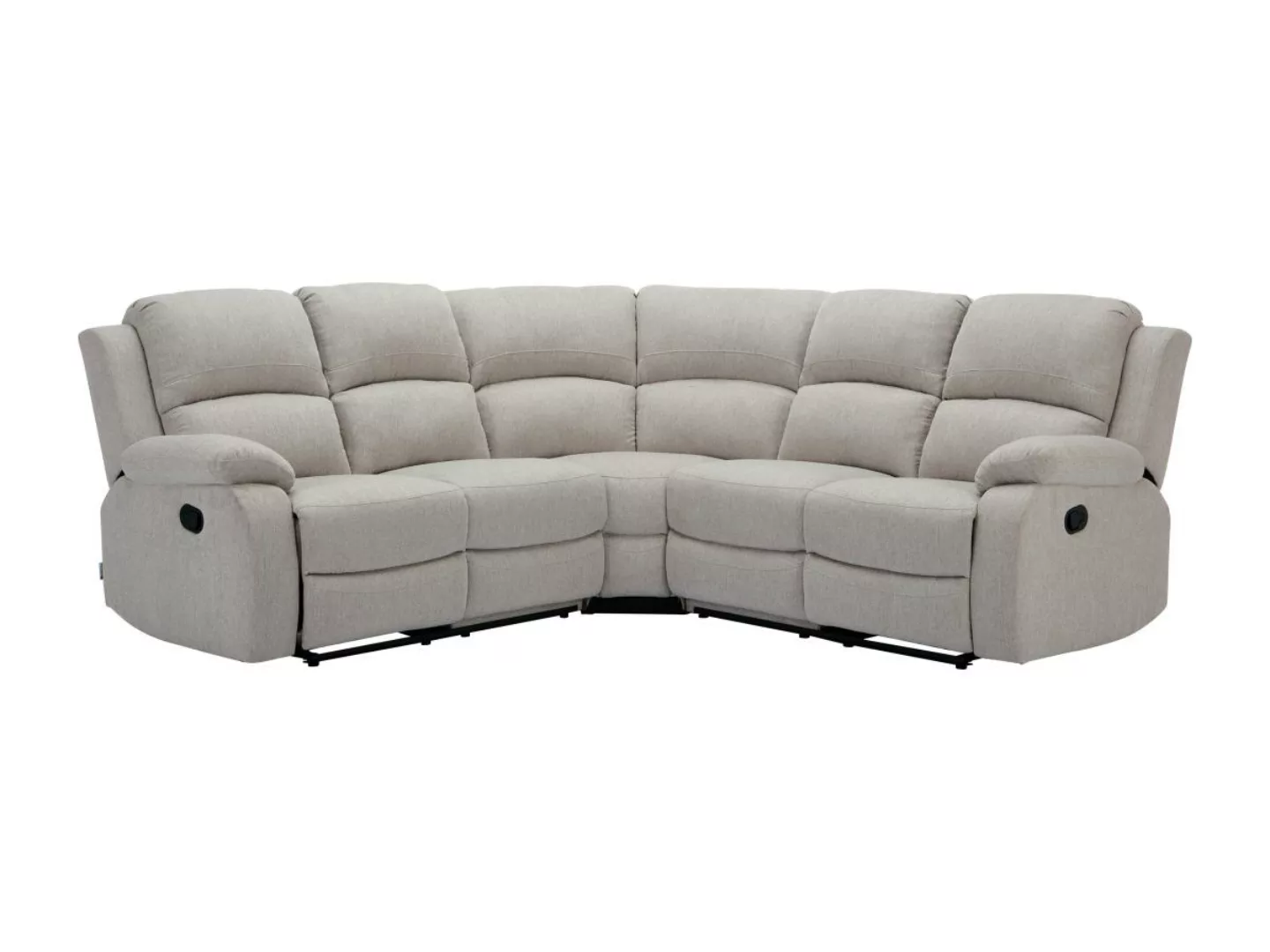 Eckrelaxsofa - melierter Stoff - Beige - RIETI günstig online kaufen