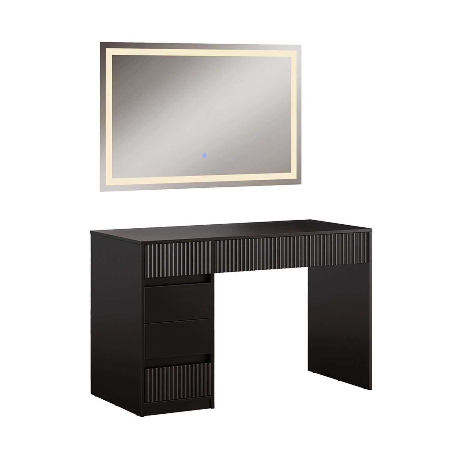 Vicco Schminktisch Omira, Schwarz, 120 cm günstig online kaufen