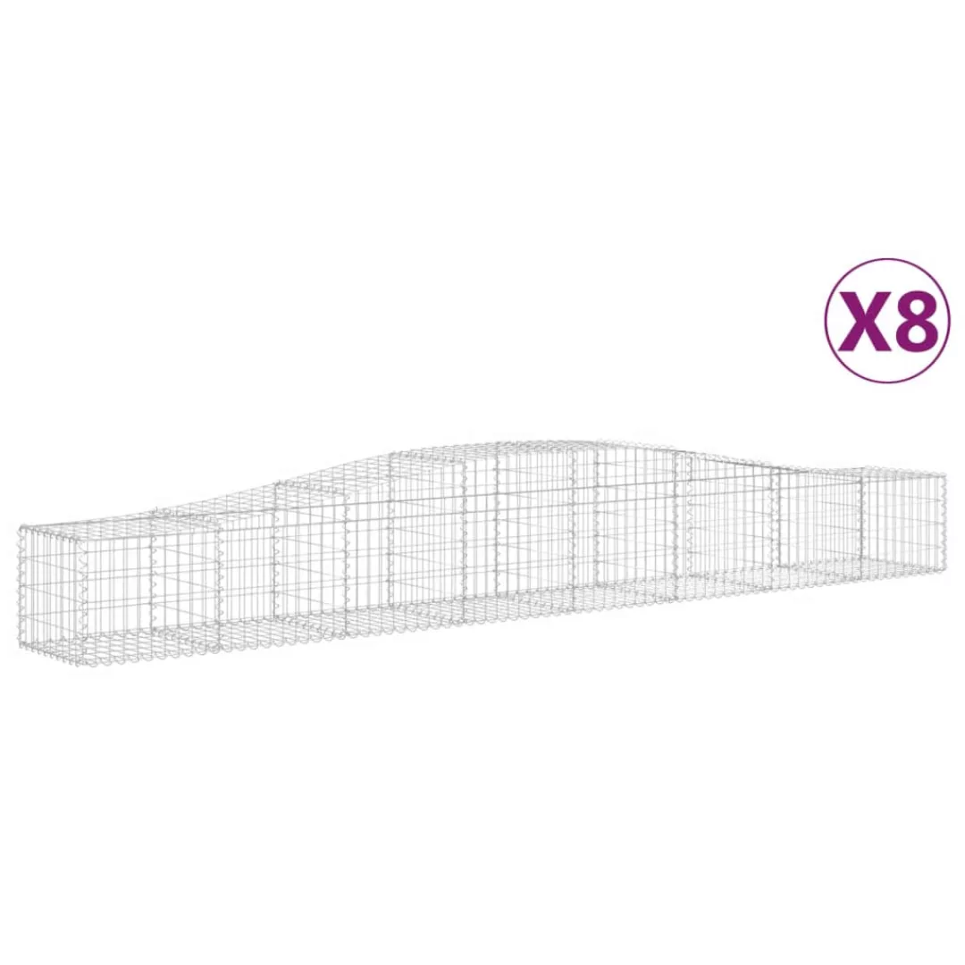 Vidaxl Gabionen Mit Hochbogen 8 Stk. 400x50x40/60cm Verzinktes Eisen günstig online kaufen