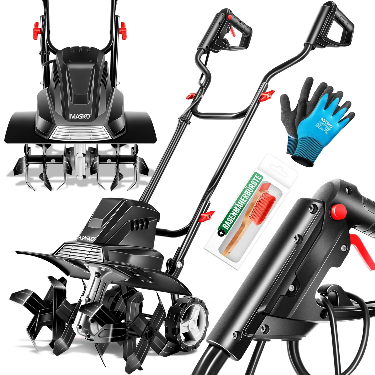 MASKO Elektromotorhacke, Gartenfräse elektrische Motorhacke 1500 günstig online kaufen