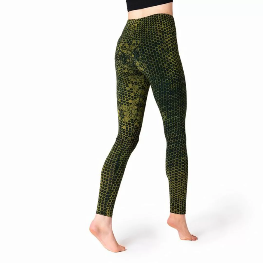 PANASIAM Leggings Unikat Batik Leggings mit Wabendesign moderner Stil lange günstig online kaufen