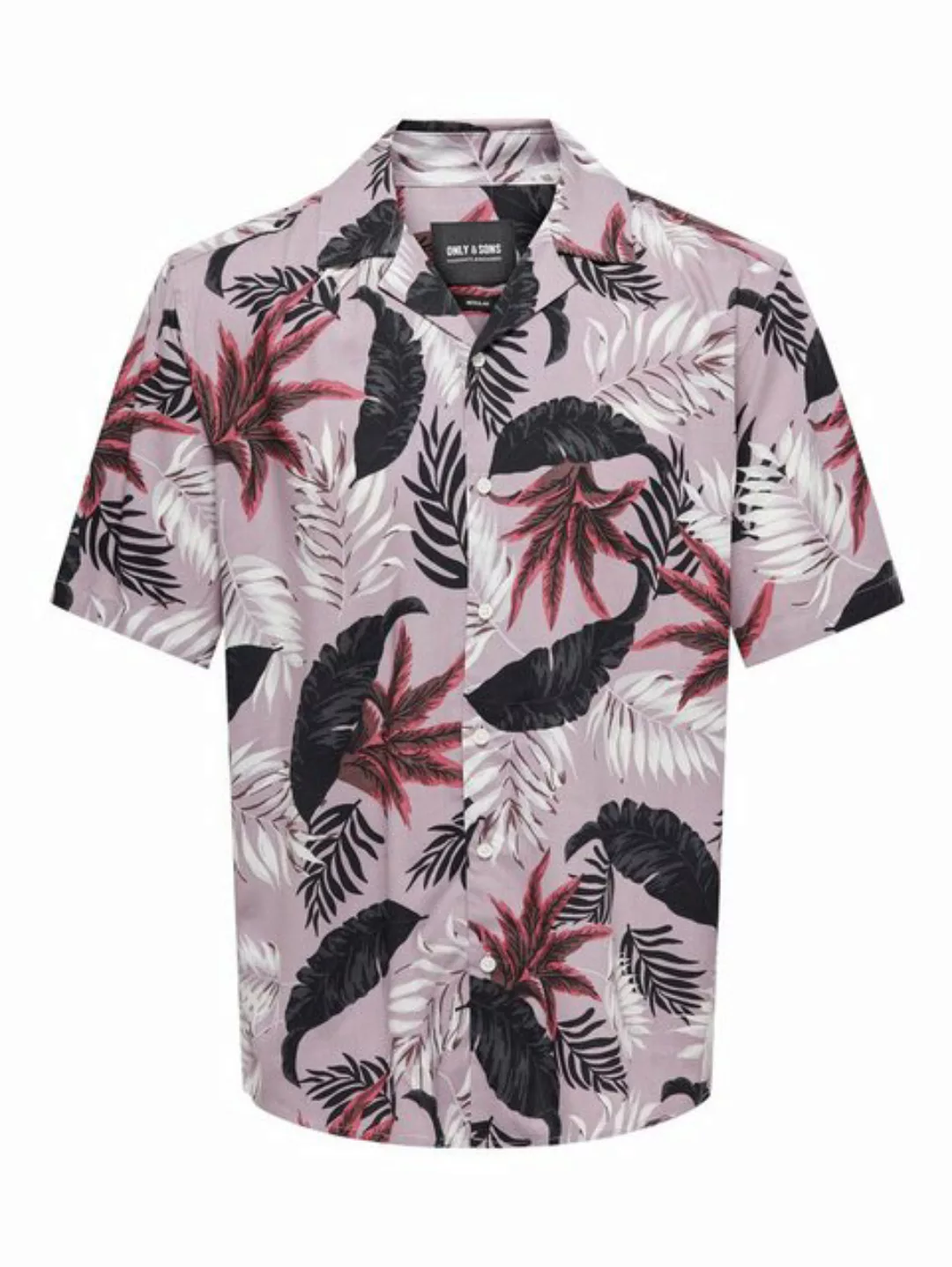 ONLY & SONS Kurzarmhemd Sommer Hemd mit Resort-Kragen Bequemes Casual Shirt günstig online kaufen