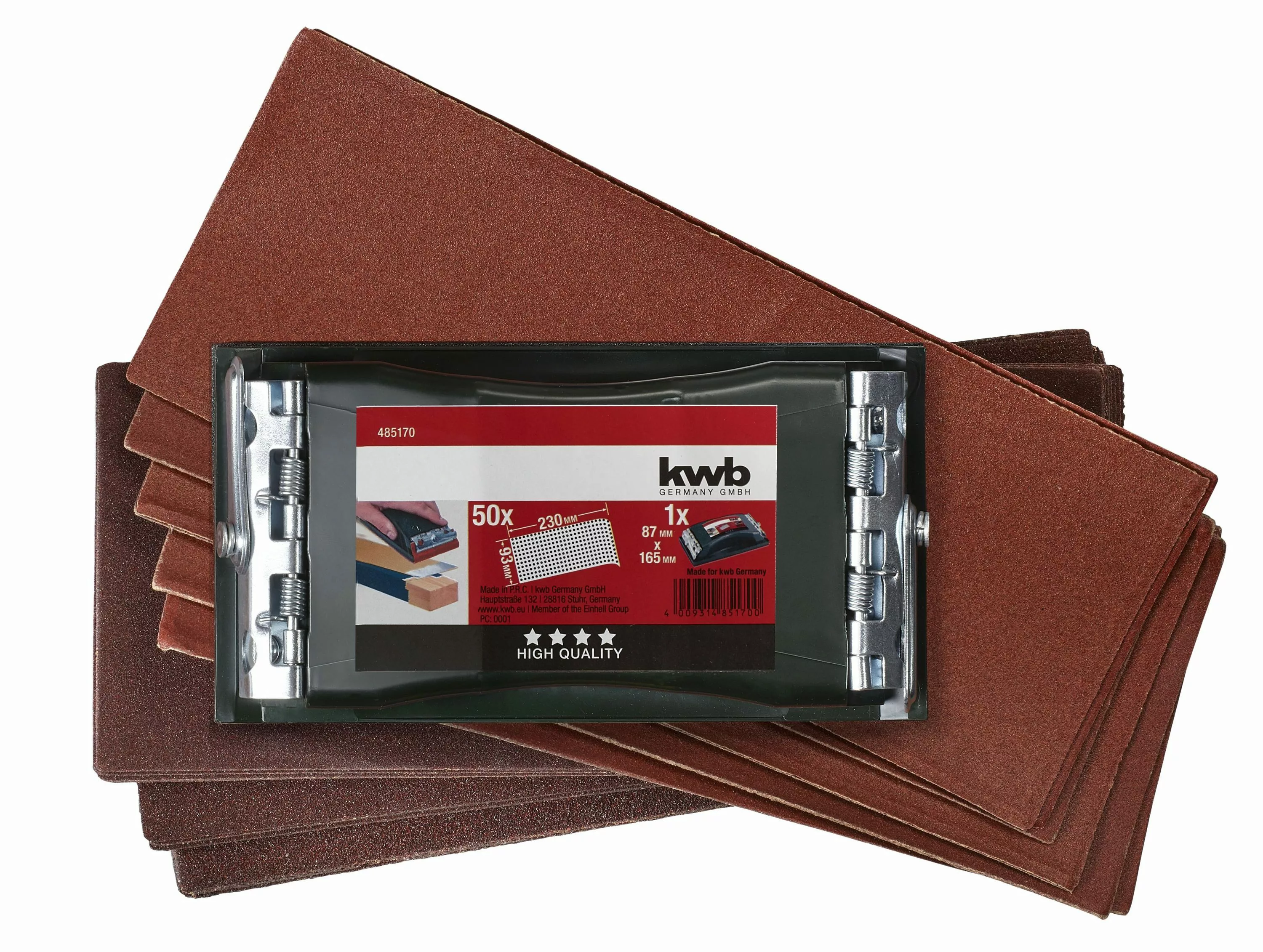 kwb Schleifpapier, Handschleifer-Set, 2-teilig inkl. Schleifklotz günstig online kaufen