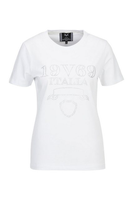 19V69 Italia by Versace T-Shirt BELLA STONE LOGO Damen Kurzarmshirt mit gli günstig online kaufen