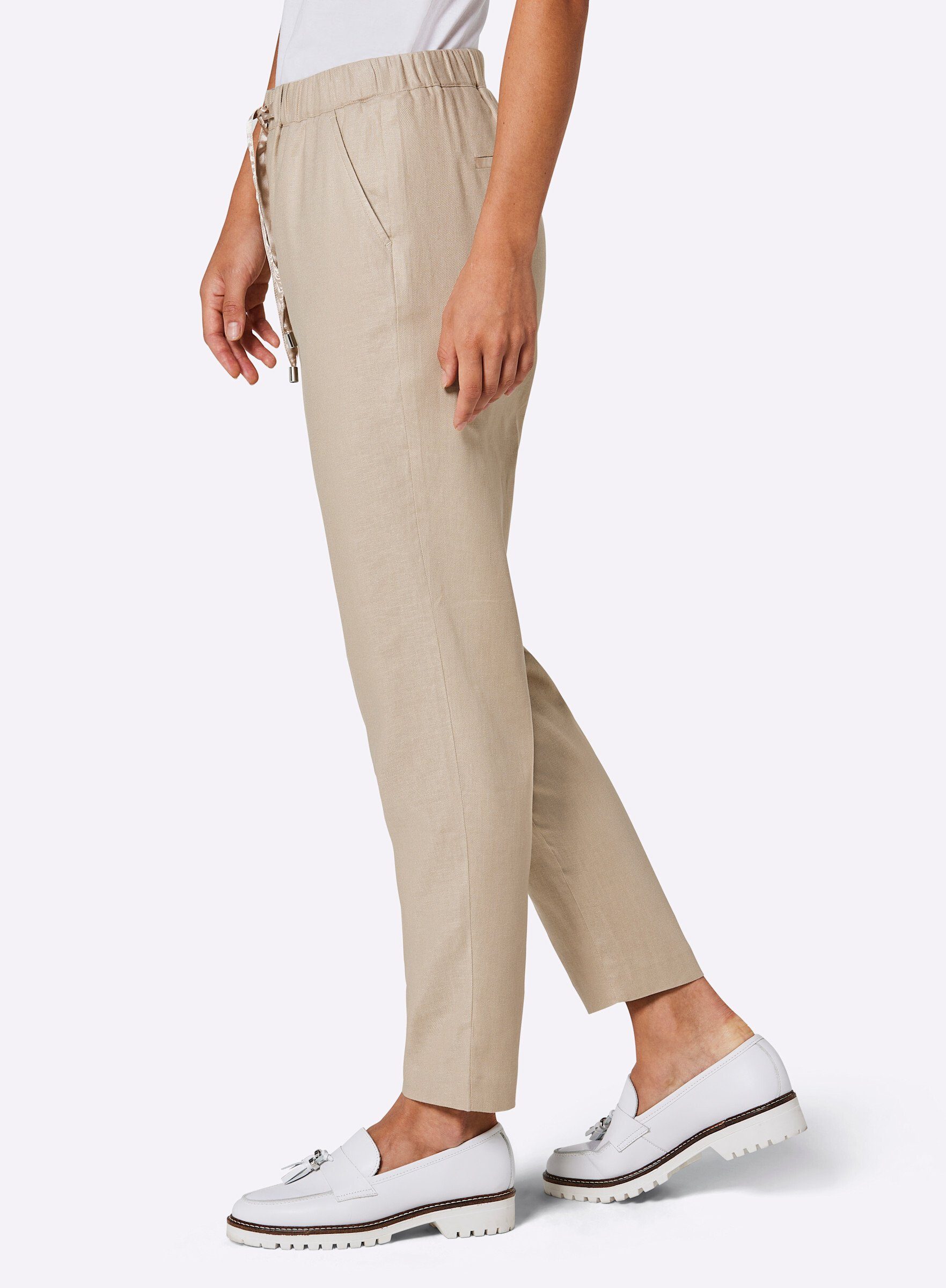 creation L Jerseyhose Leinen-Viskose-Hose Innenbeinlänge ca. günstig online kaufen