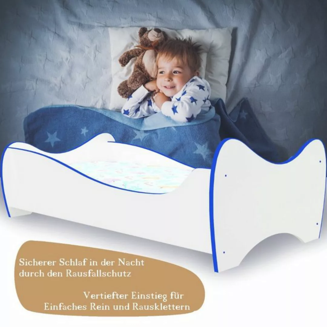 Stillerbursch Jugendbett 80x160 Kinderbett Blau-Weiss mit Matratze Standard günstig online kaufen