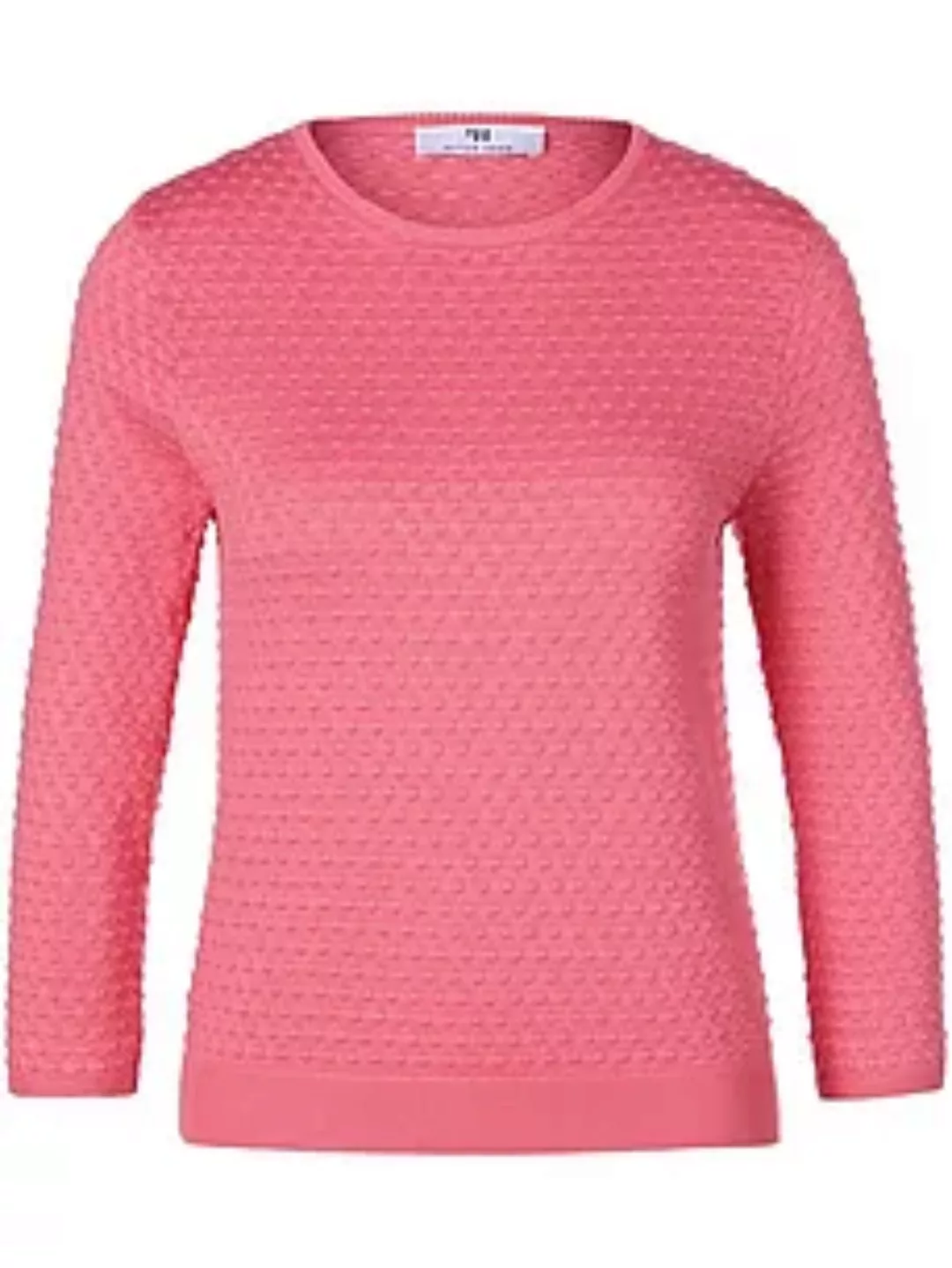 Rundhals-Pullover aus 100% Baumwolle Supima Peter Hahn pink günstig online kaufen
