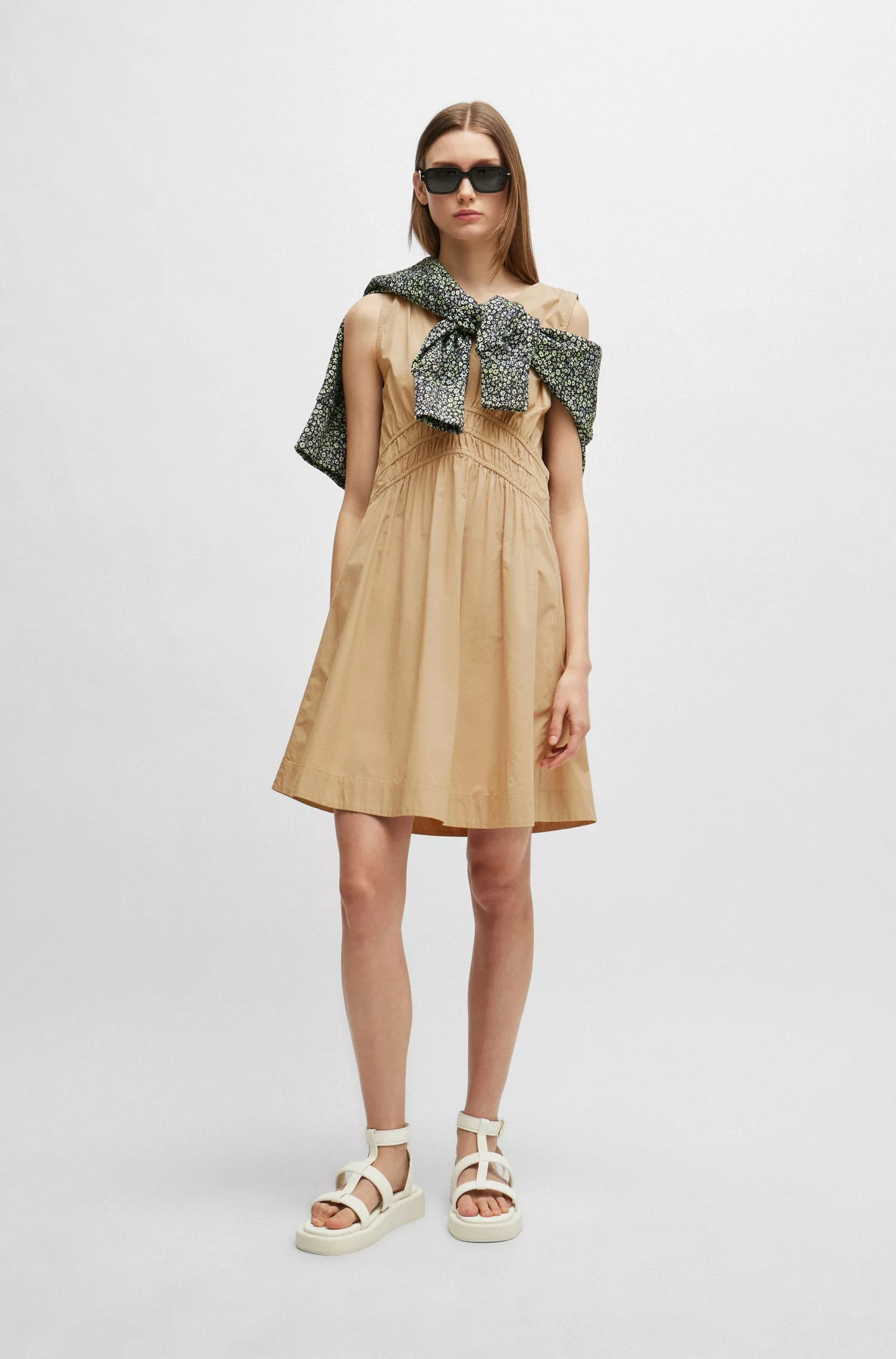 BOSS ORANGE A-Linien-Kleid "C Dizzi 3 Premium Damenmode", mit Raffungen günstig online kaufen