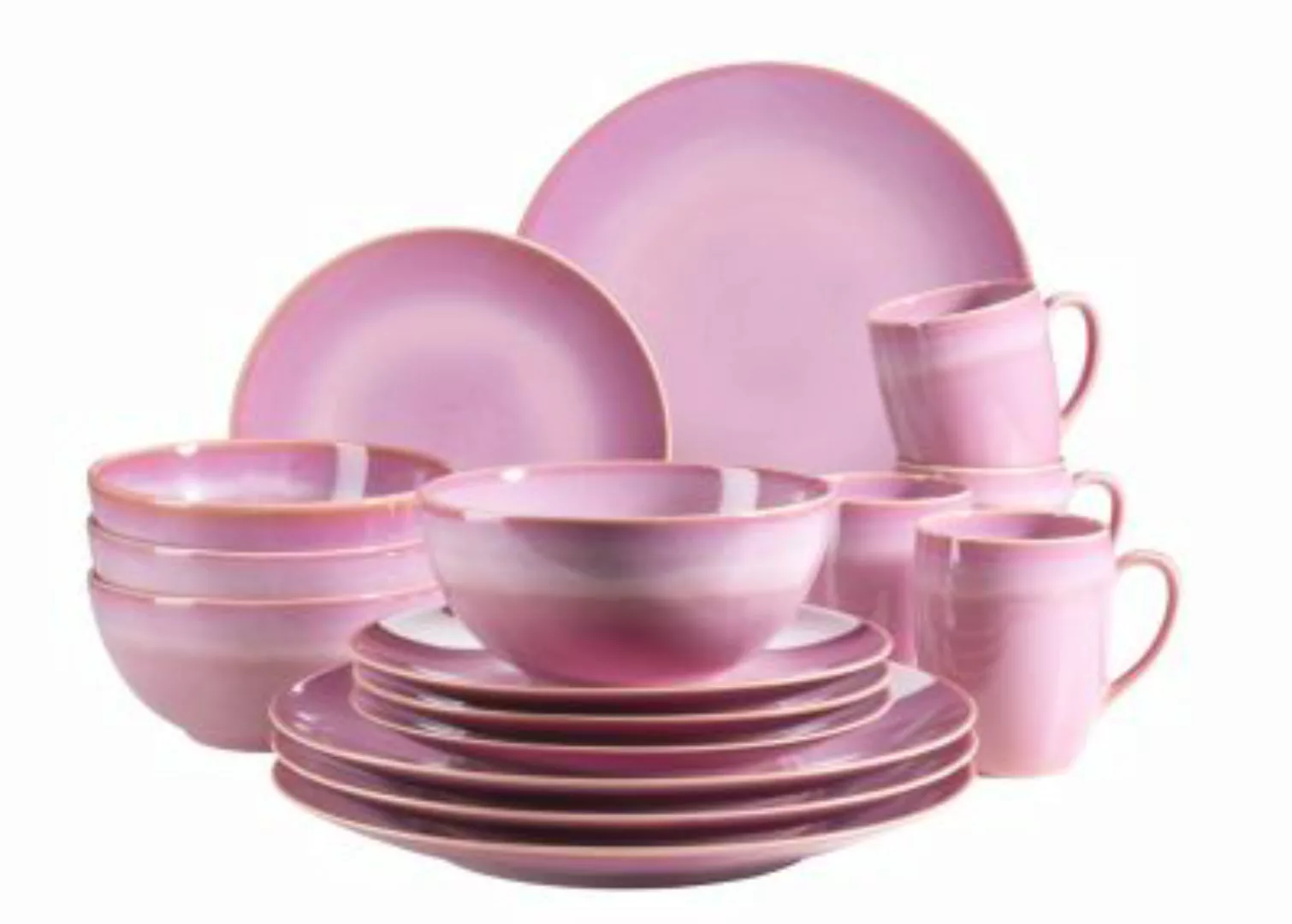 MÄSER Geschirr-Set, Keramik Ossia pink günstig online kaufen