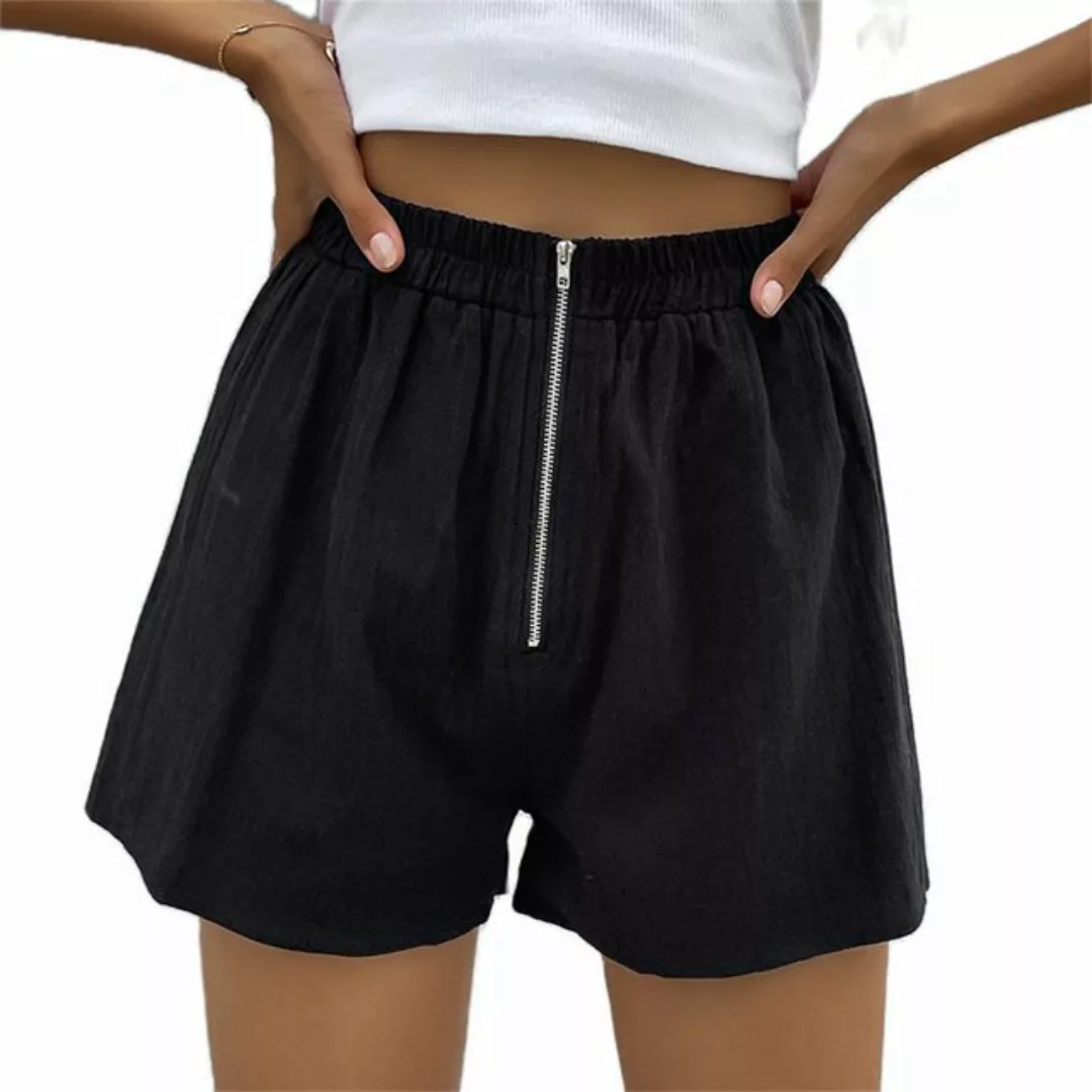 AFAZ New Trading UG 2-in-1-Shorts Dünne einfarbige Damenshorts mit Reißvers günstig online kaufen
