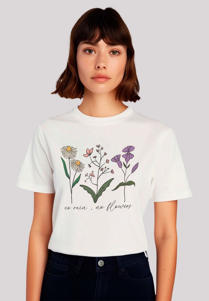 F4NT4STIC T-Shirt Blumen no rain no Blumens Premium Qualität günstig online kaufen