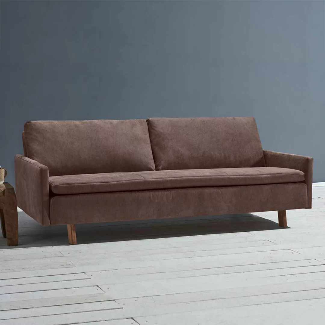 Bettcouch dunkelbraun modern 220 cm breit Armlehnen günstig online kaufen