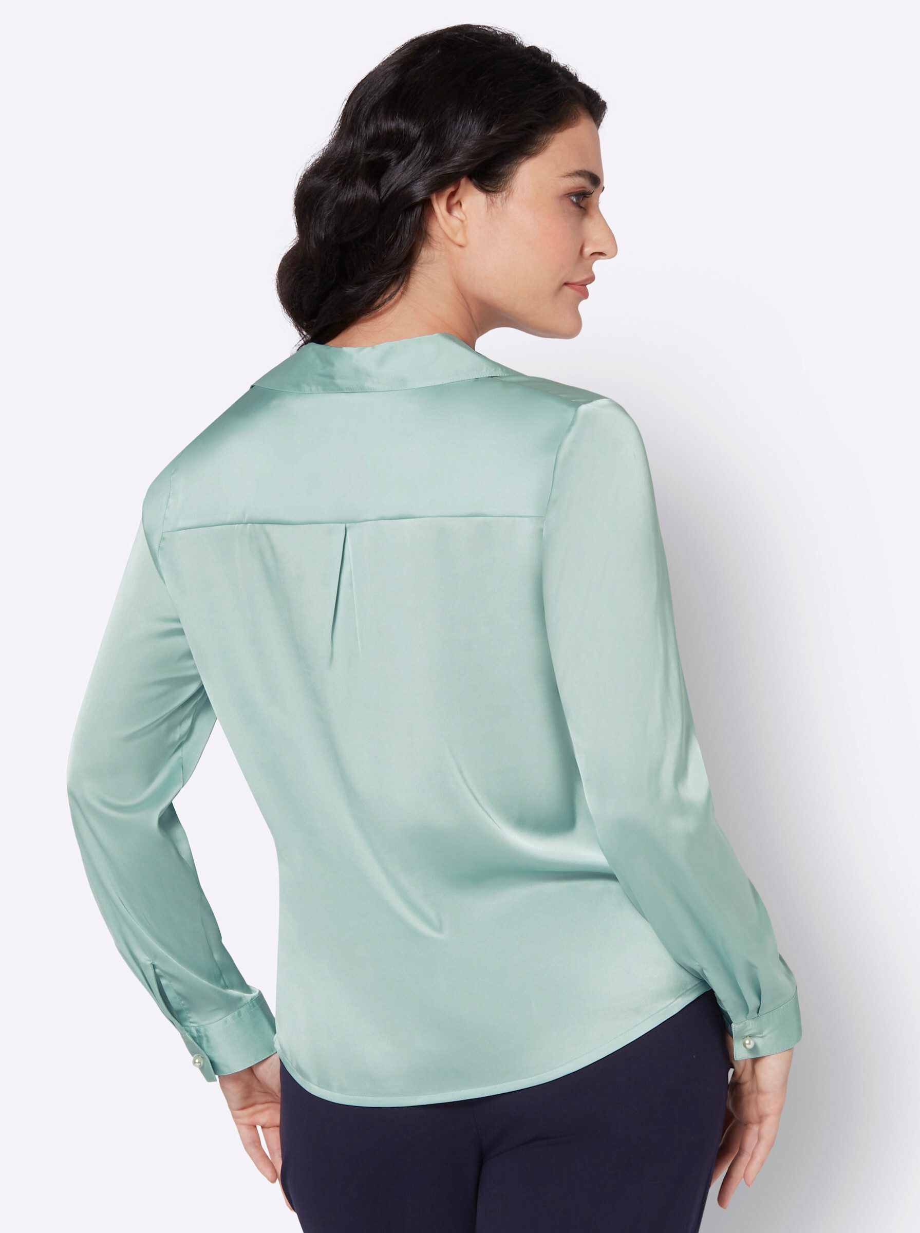 creation L Klassische Bluse Satin-Bluse günstig online kaufen