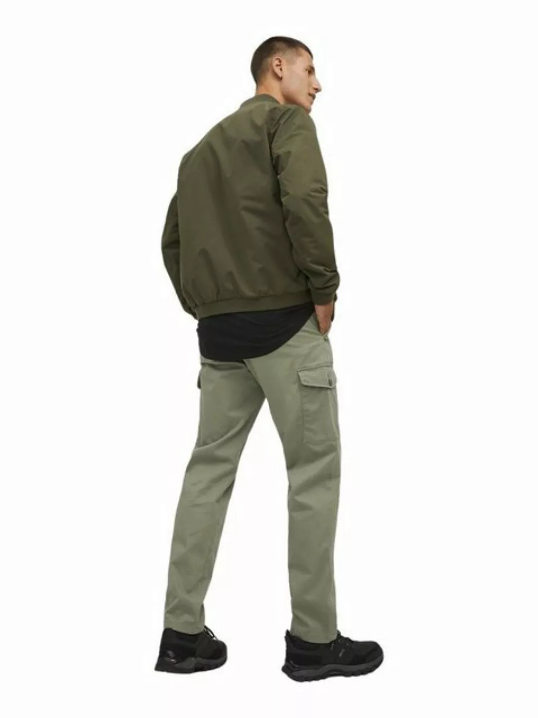 Jack & Jones Herren Cargohose JPSTOLLIE JJBOWIE -Regular Fit - Schwarz Beig günstig online kaufen