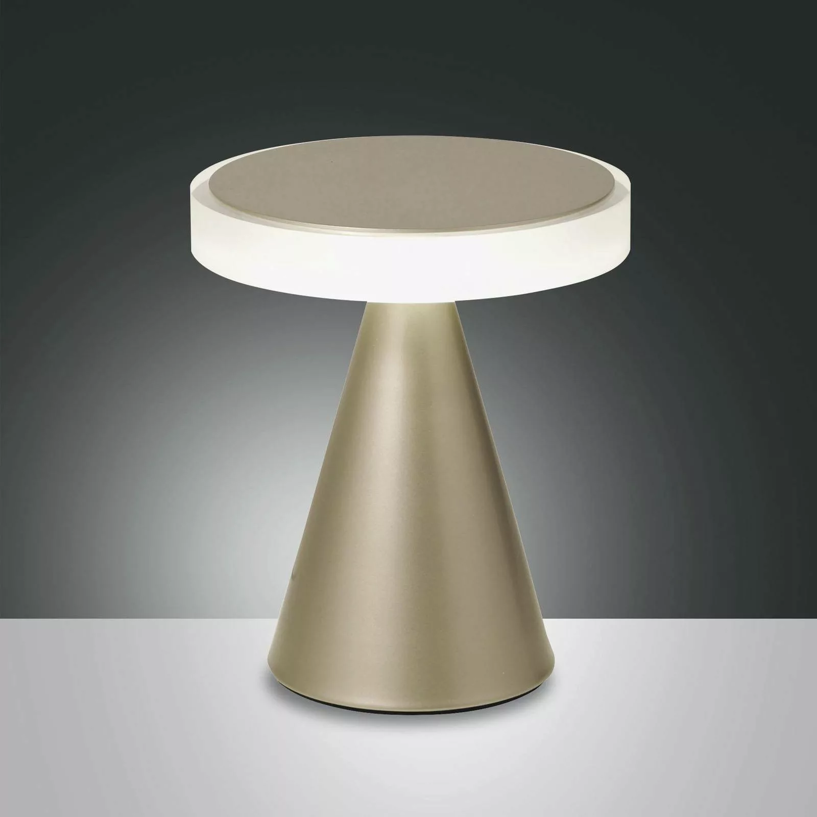 LED-Tischleuchte Neutra, Höhe 20 cm, gold matt, Touchdimmer günstig online kaufen