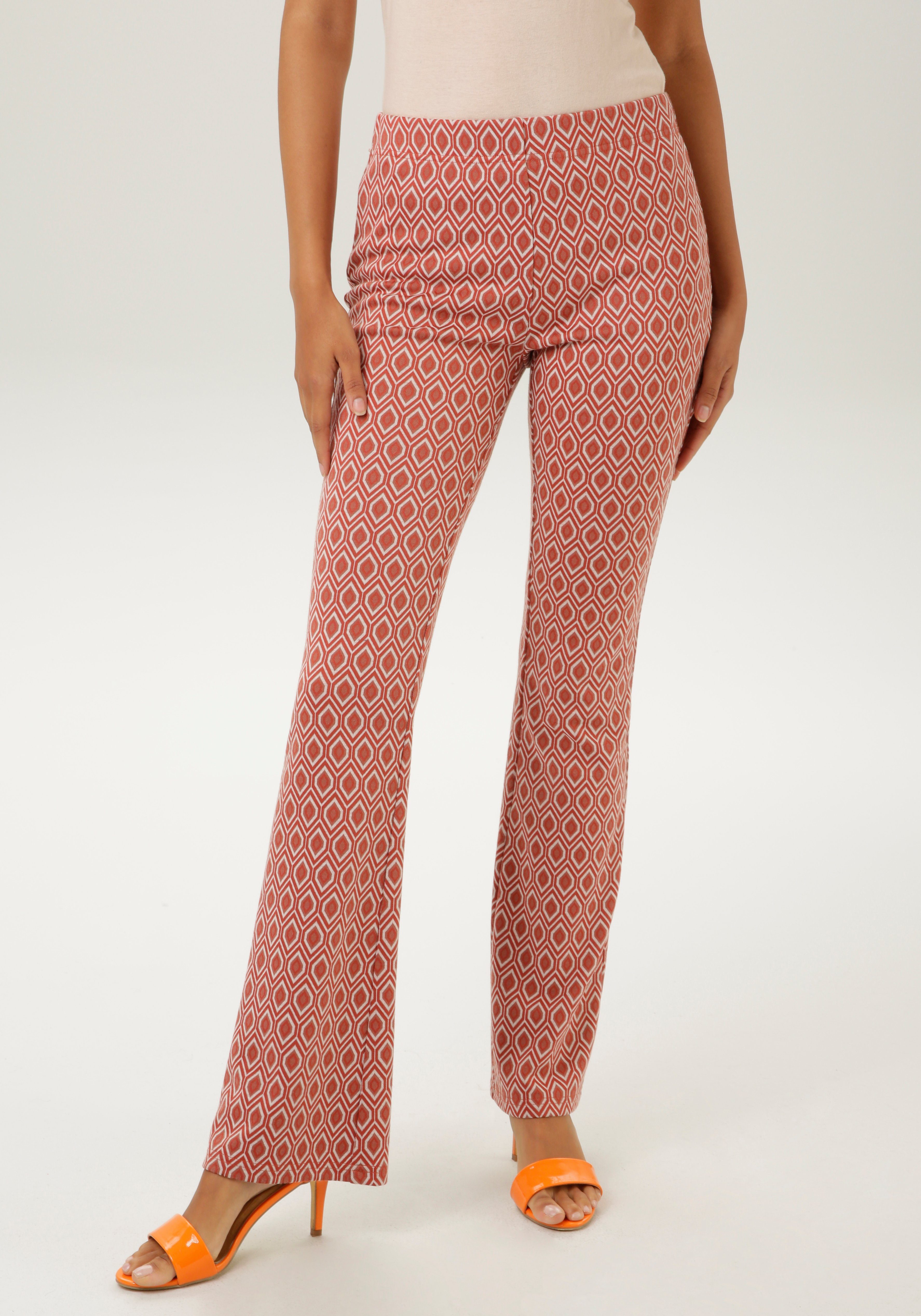 Aniston CASUAL Schlupfhose, mit Rauten-Muster günstig online kaufen
