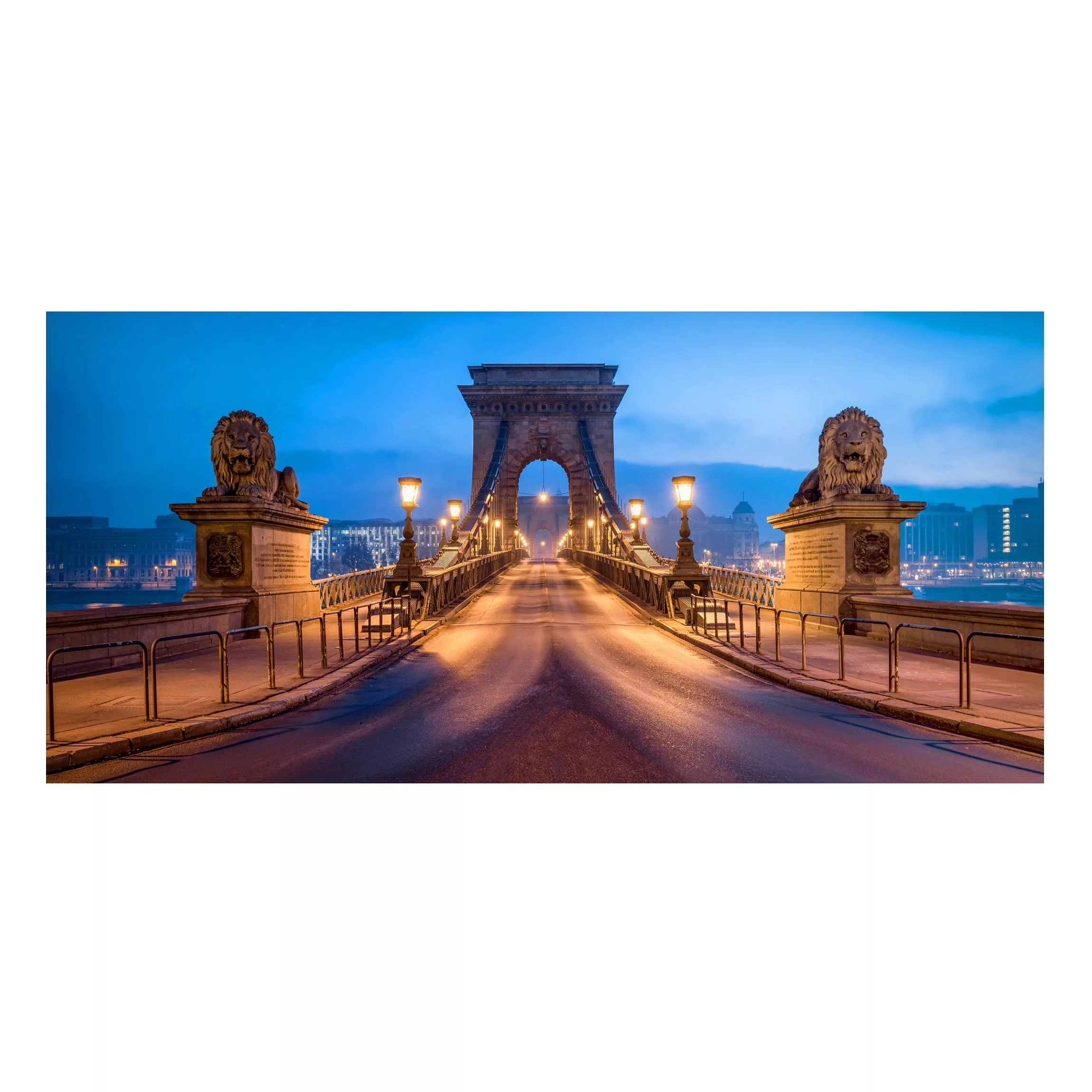 Magnettafel Kettenbrücke in Budapest bei Nacht günstig online kaufen