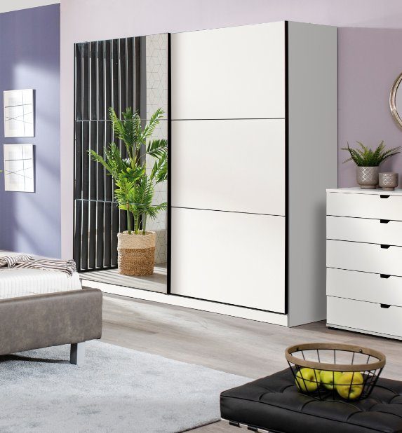 INOSIGN Schwebetürenschrank "Sierra Kleiderschrank mit Spiegel Wäscheschran günstig online kaufen