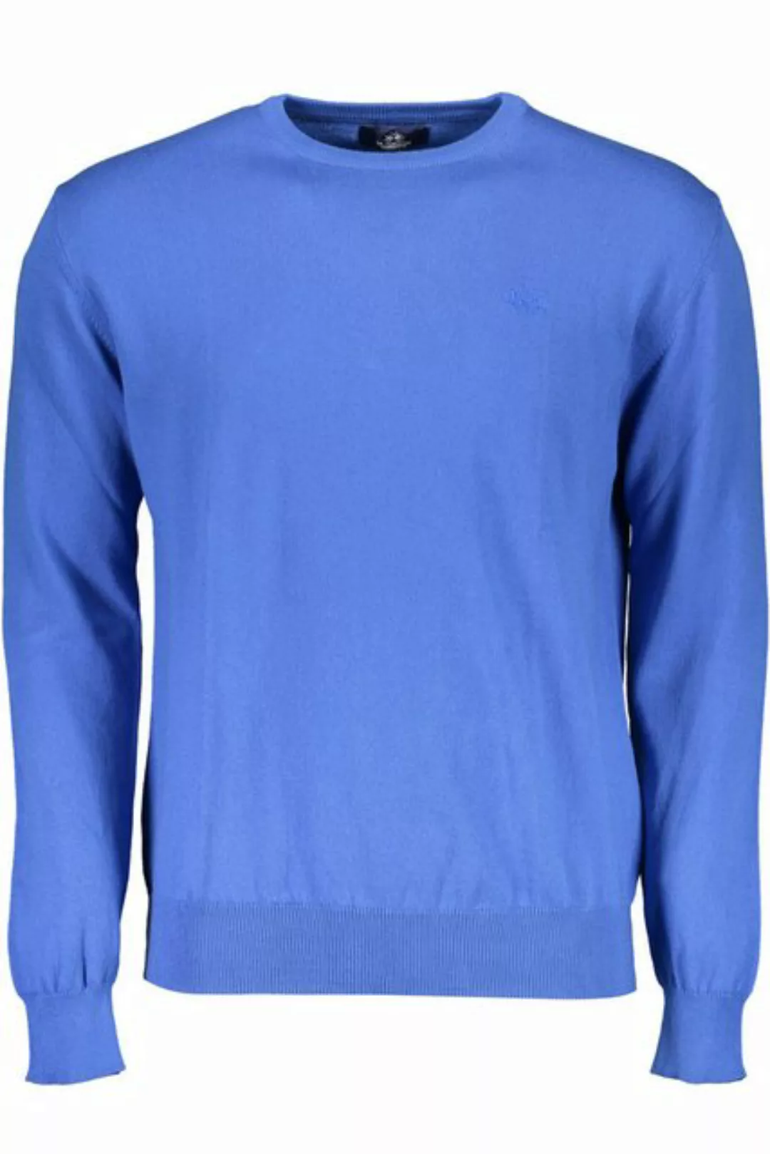 La Martina Strickpullover Eleganter Herrenpullover Blau - Langarm mit Stick günstig online kaufen