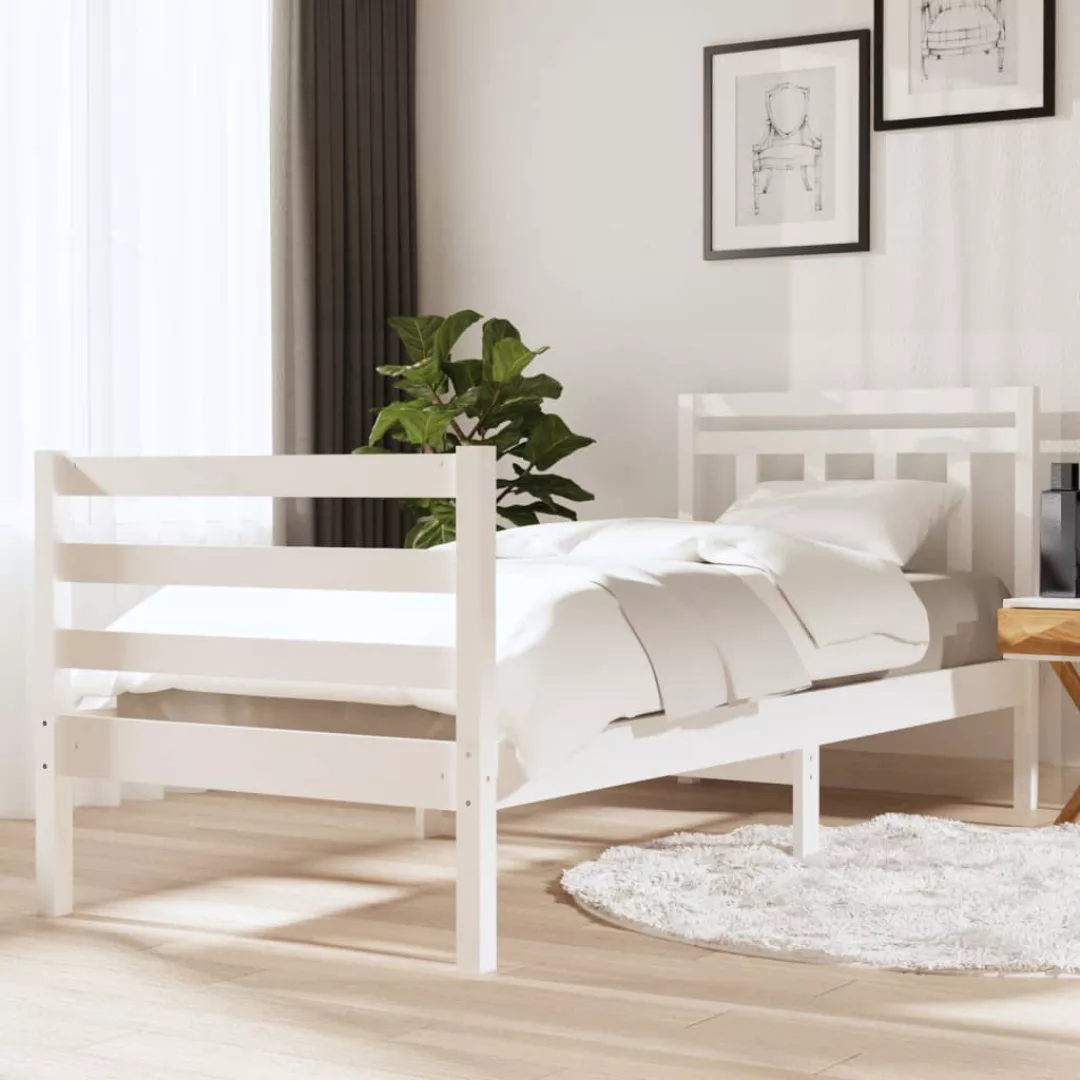 Vidaxl Massivholzbett Weiß 90x200 Cm günstig online kaufen