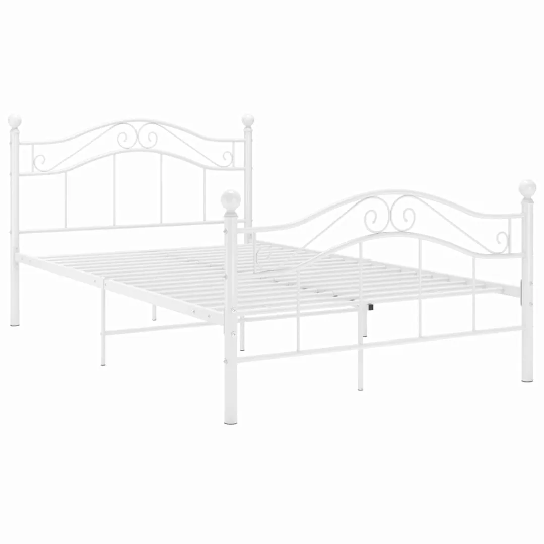 Bett Weiß Metall 120x200 Cm günstig online kaufen