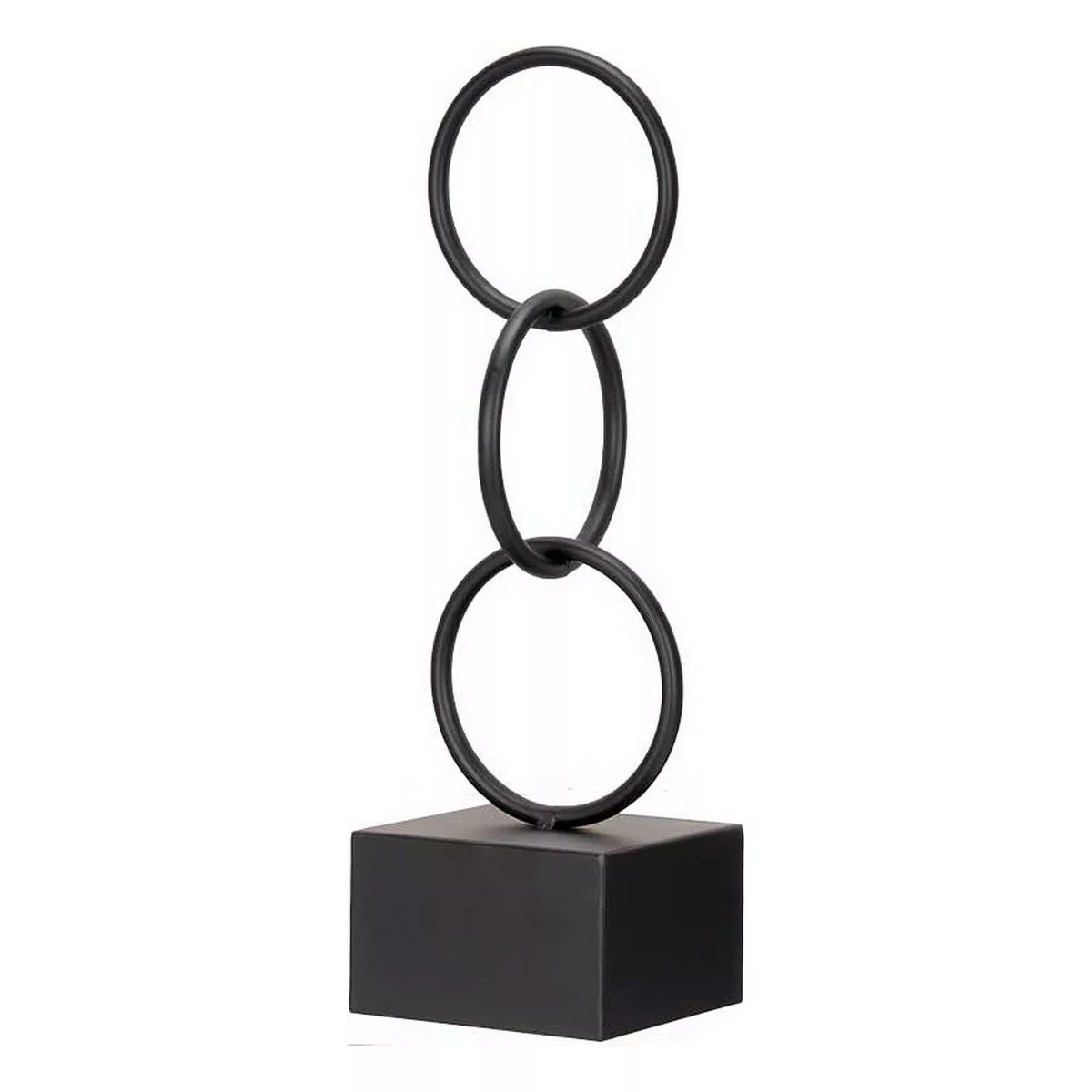 Deko-figur Ringe Schwarz Metall (12,5 X 40,5 X 12,5 Cm) günstig online kaufen
