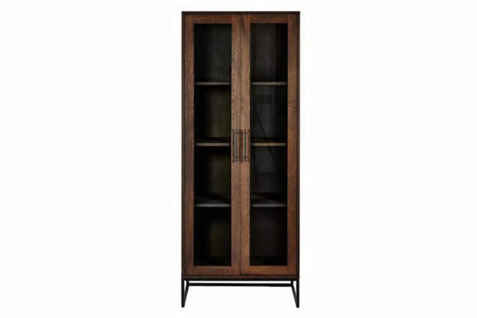 daslagerhaus living Vitrine Vitrine Nobel Eiche Furnier H 200 cm günstig online kaufen