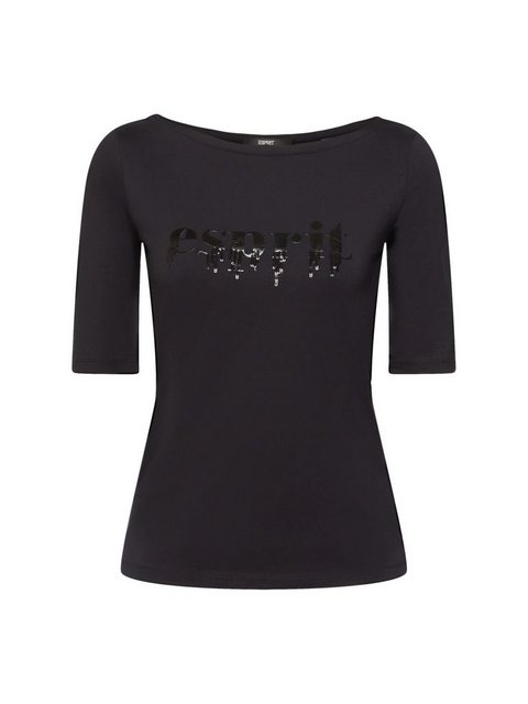 Esprit Collection T-Shirt Jersey-T-Shirt mit aufgenähtem Logo (1-tlg) günstig online kaufen