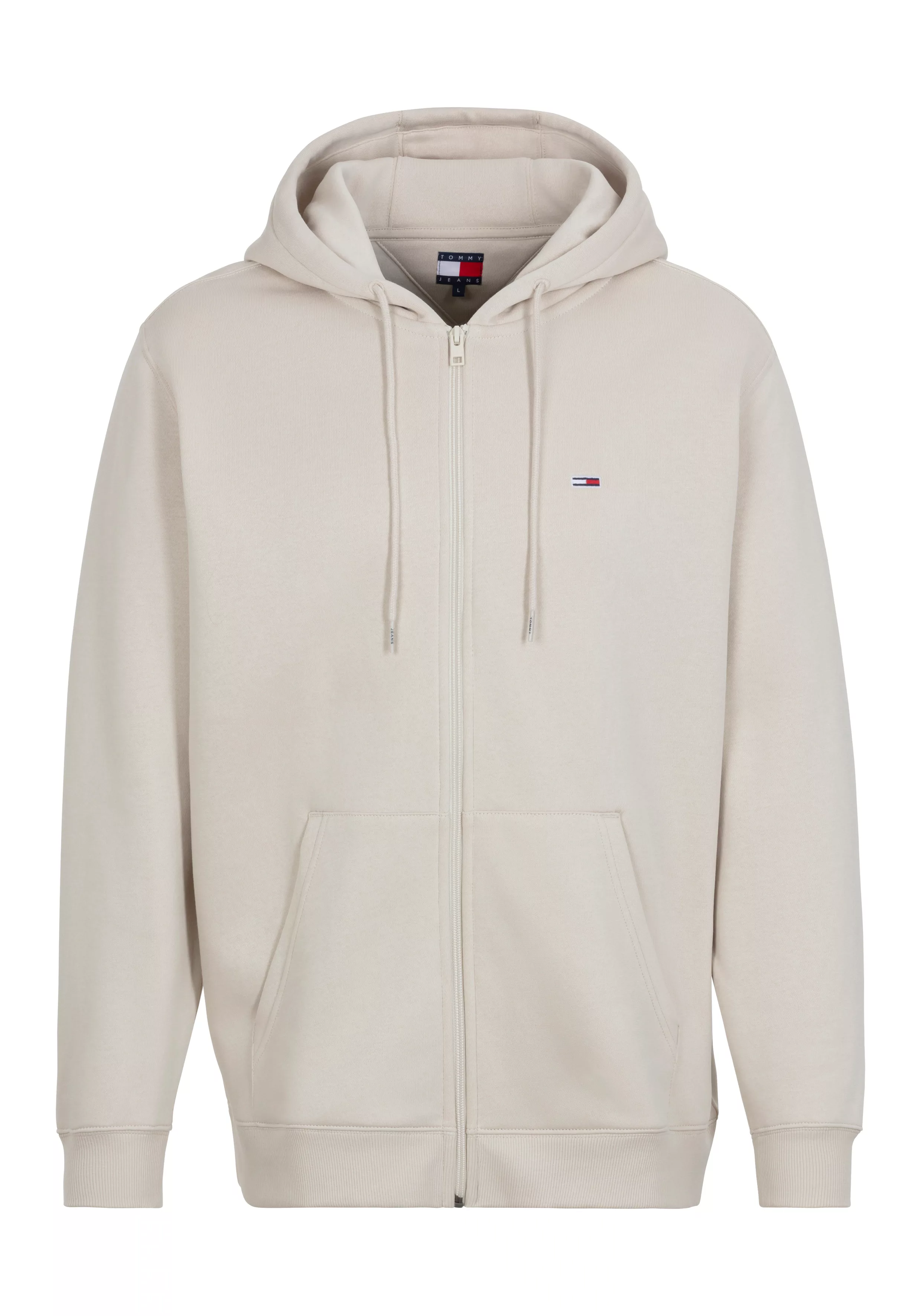 Tommy Jeans Sweatshirt "TJM REG S FLAG ZIP FLEECE THRU", mit bestickten Mar günstig online kaufen