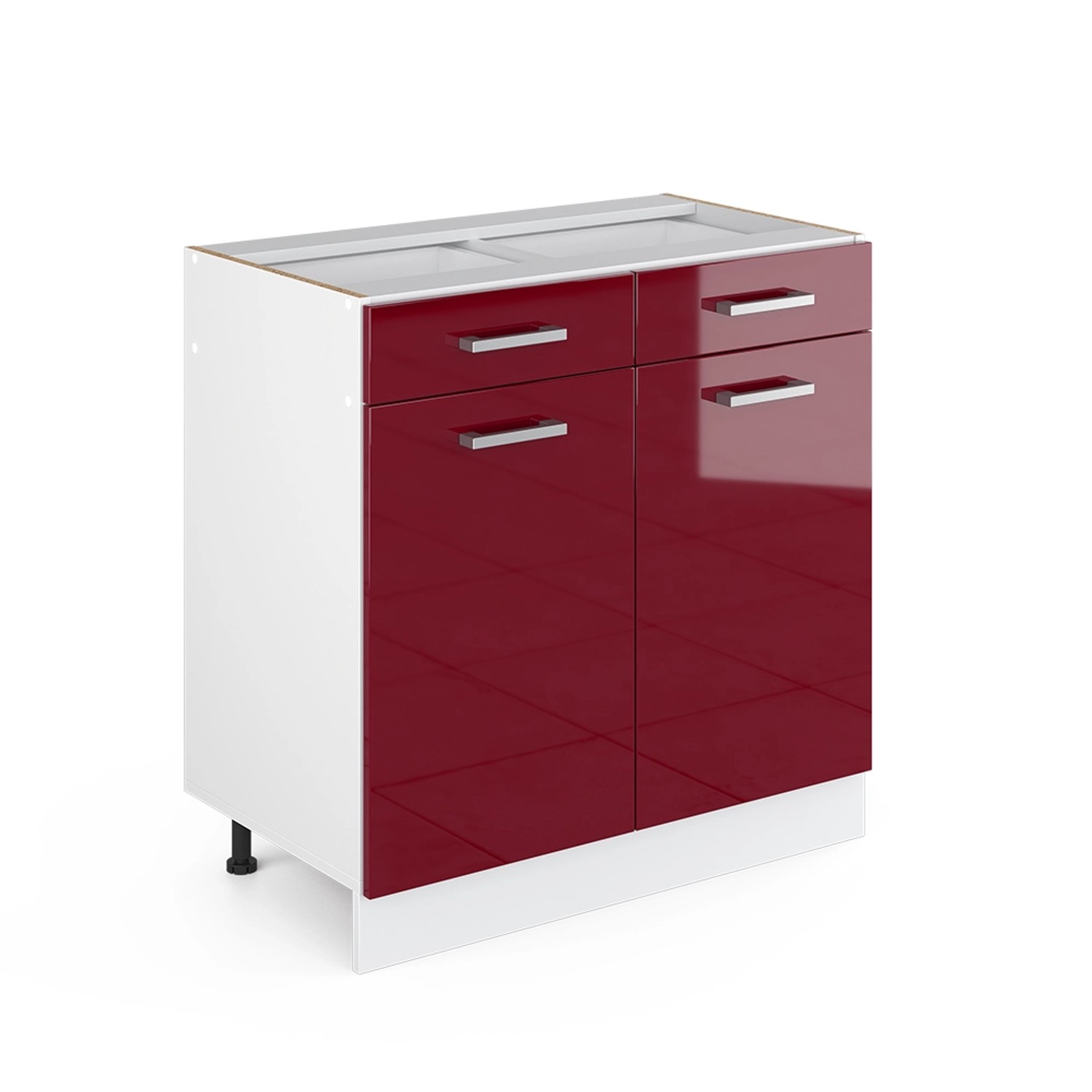 Vicco Unterschrank R-Line, Bordeaux Hochglanz/Weiß, 80 günstig online kaufen