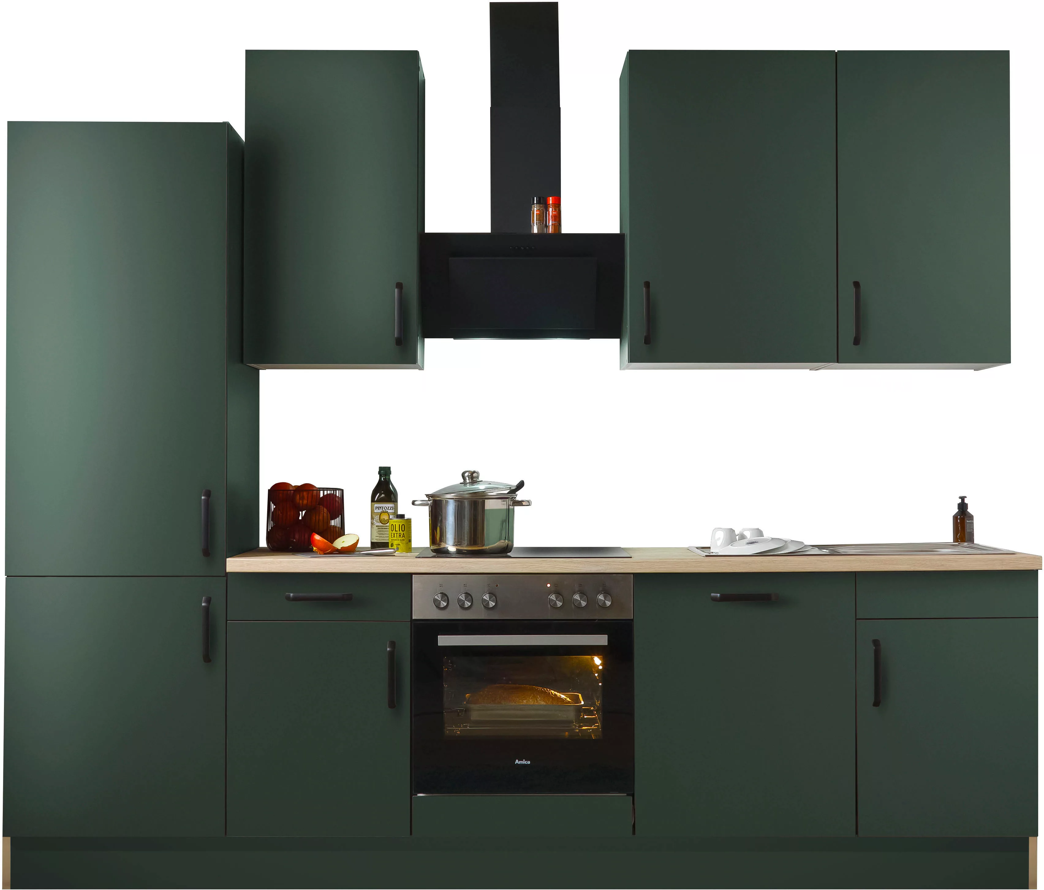 wiho Küchen Küchenzeile ""Simi", mit verstellbaren Füßen, Breite 280 cm,", günstig online kaufen