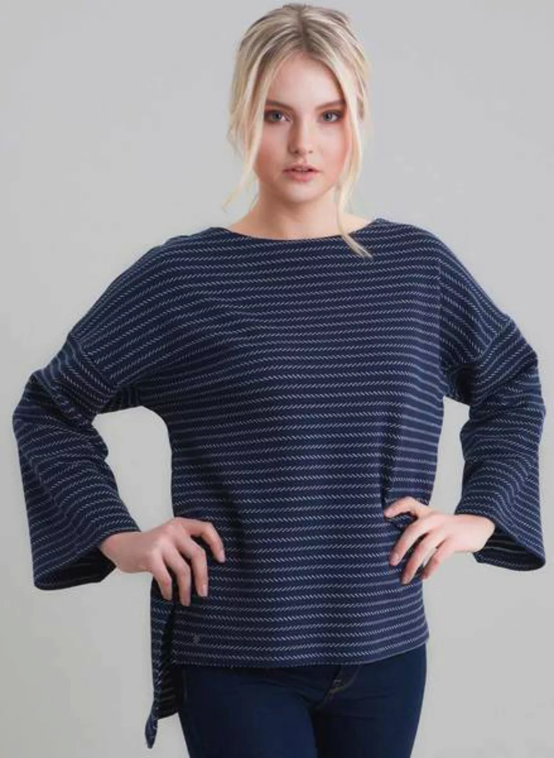 Langarmshirt Aus Bio Baumwolle Mit Streifen Optik günstig online kaufen