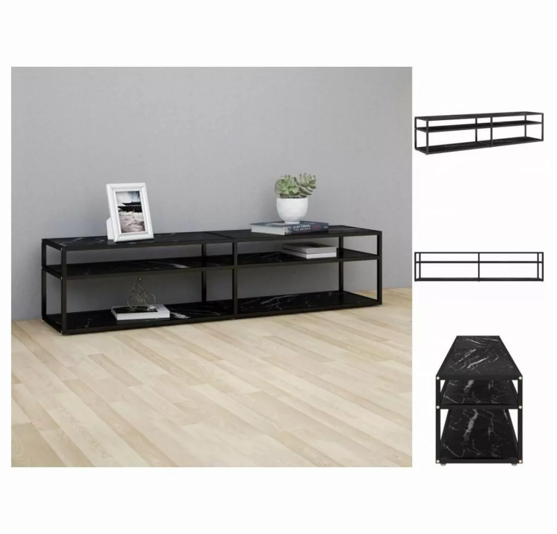 vidaXL TV-Schrank TV-Schrank Schwarz Marmor-Optik 180x40x40,5 cm Hartglas L günstig online kaufen