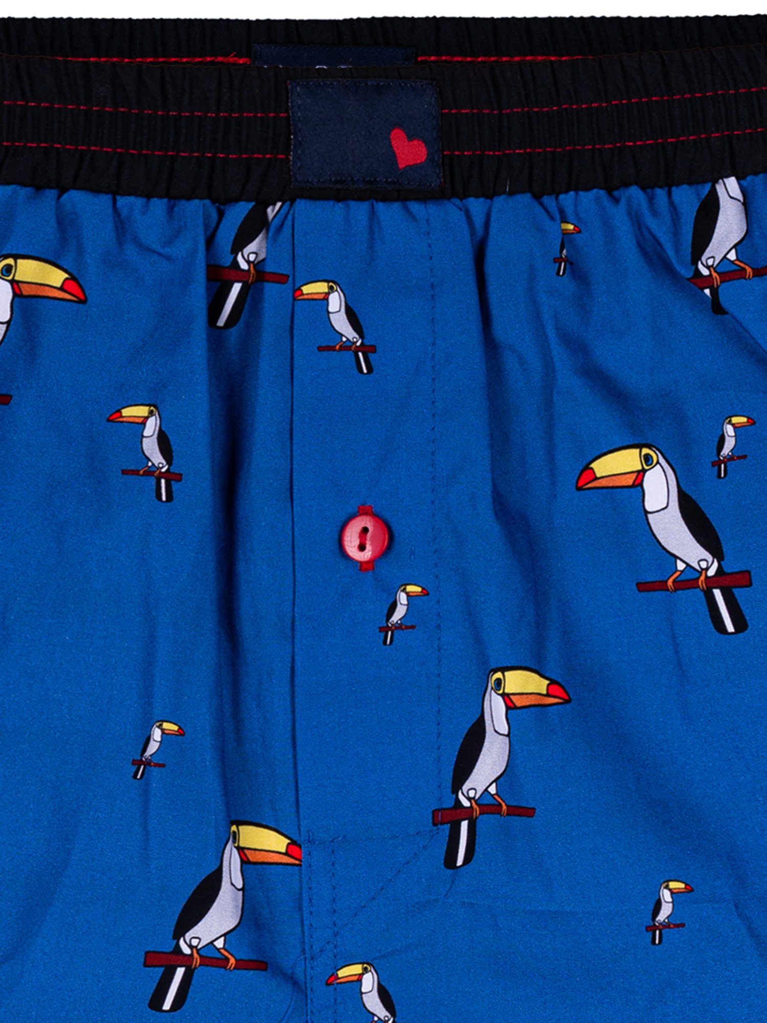 Unabux Boxershorts Dunkelblau mit Motiv günstig online kaufen