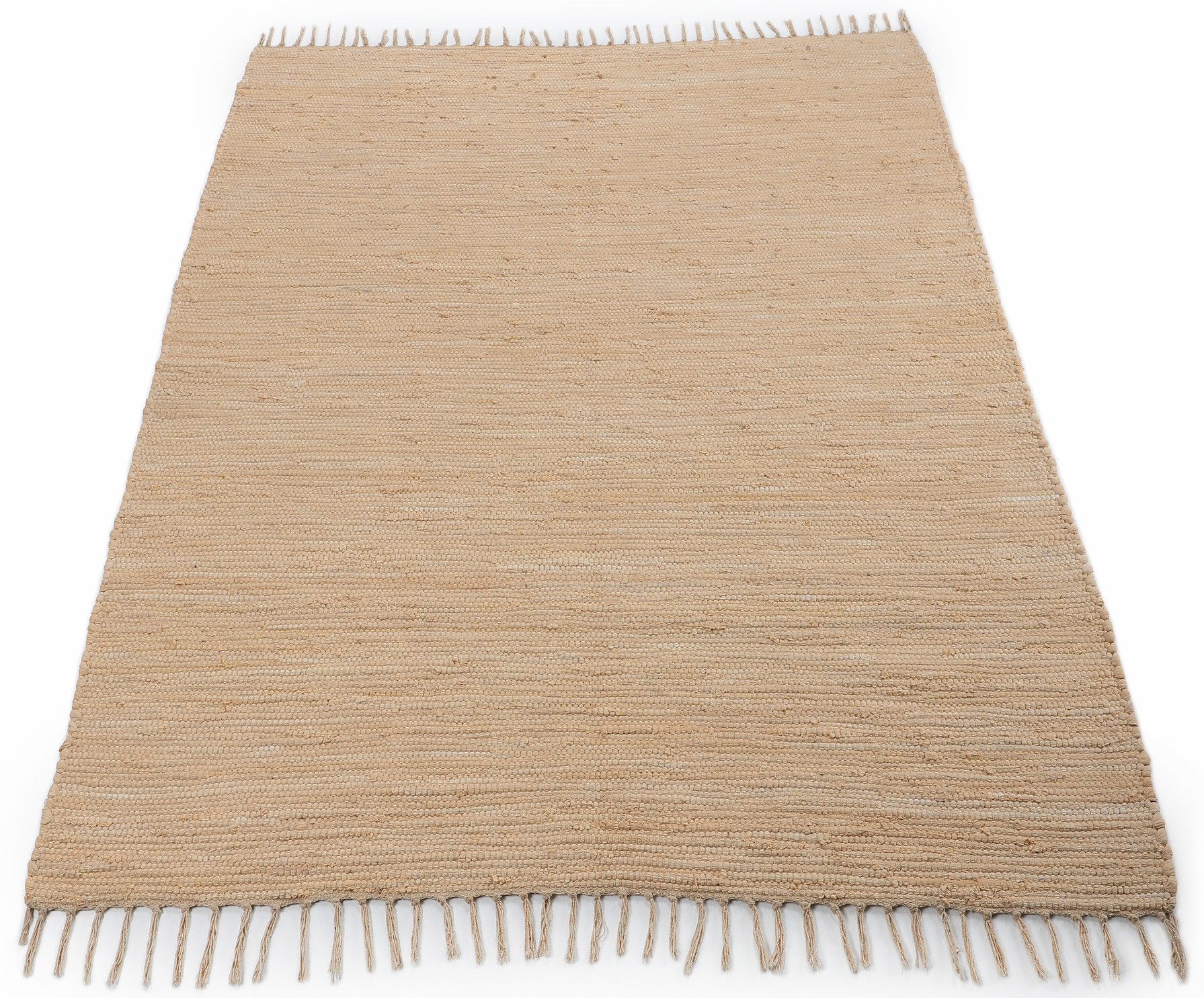 carpetfine Teppich »Kelim Chindi uni, auch als Läufer«, rechteckig, 5 mm Hö günstig online kaufen