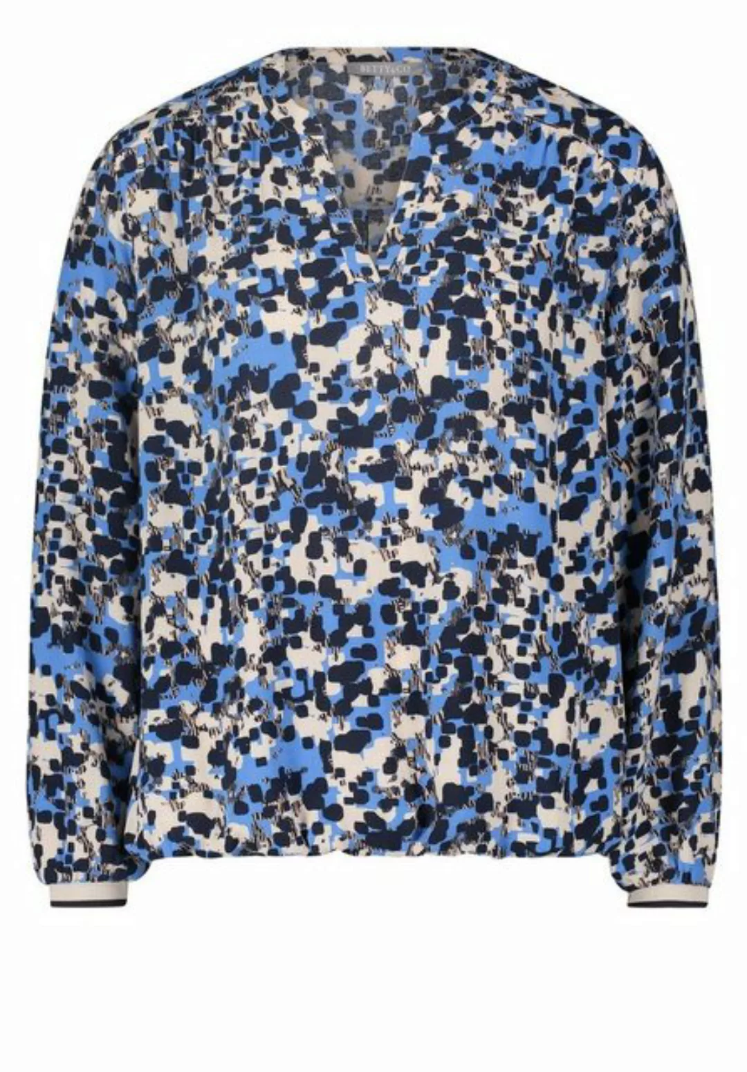 Betty&Co Blusenshirt Bluse Kurz 1/1 Arm, Blue/ Dark-Blue günstig online kaufen