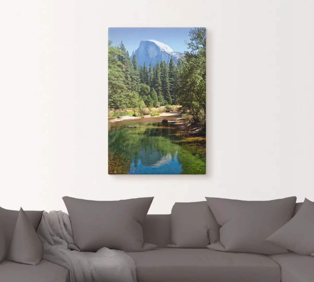 Artland Wandbild "Yosemite Valley Half Dome River of Mercy", Gewässer, (1 S günstig online kaufen