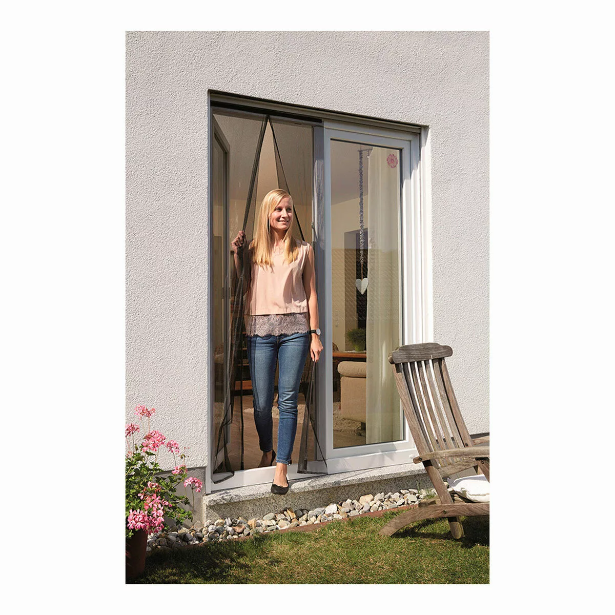 Fliegenvorhang Schellenberg Türen Plattenspeicher Fiberglas Anthrazit (90 X günstig online kaufen
